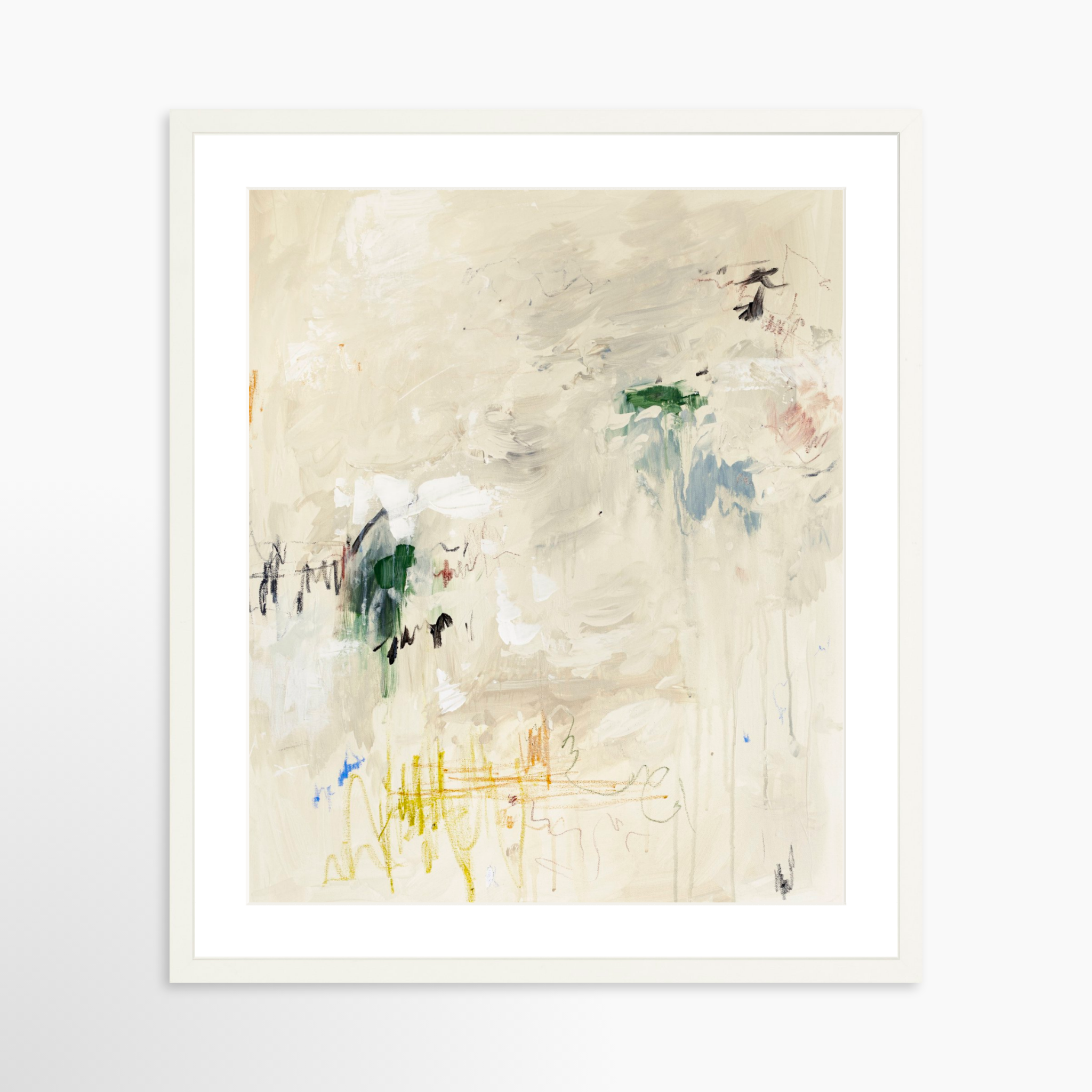 20x25 / White Frame + White Mat