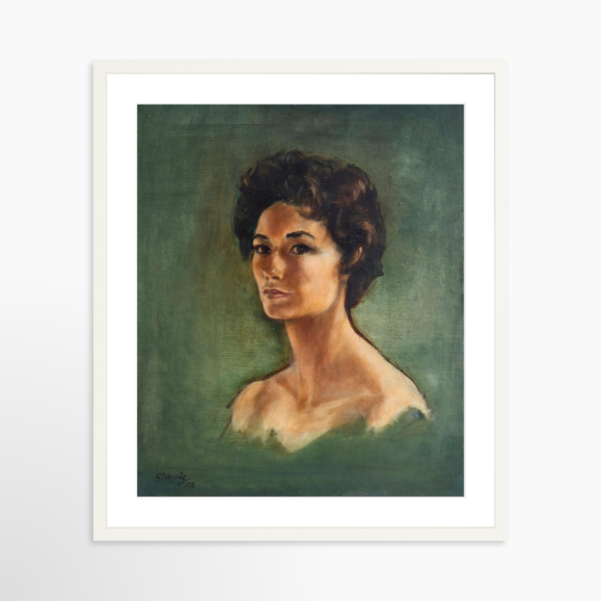 20x25 / White Frame + White Mat