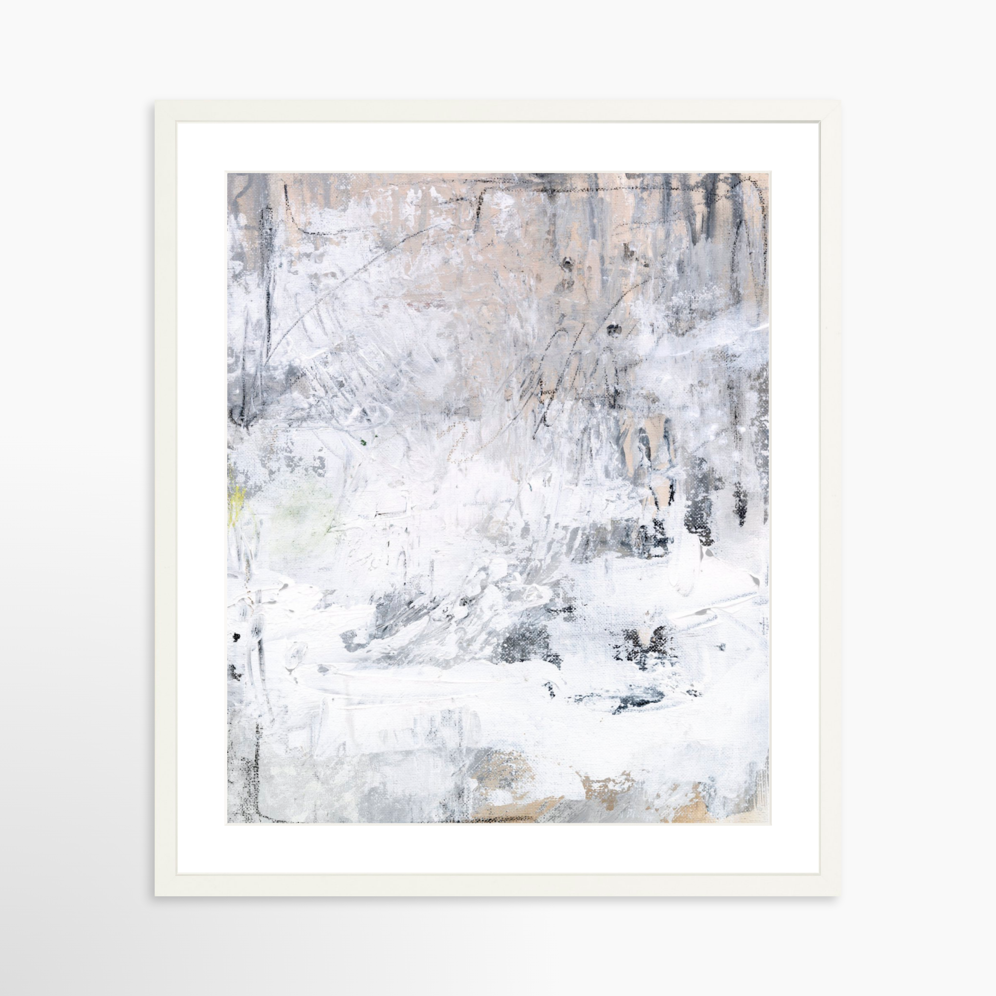 20x25 / White Frame + White Mat