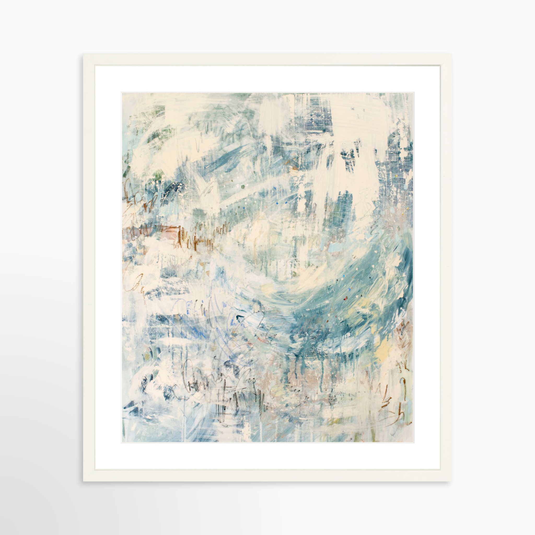 20x25 / White Frame + White Mat