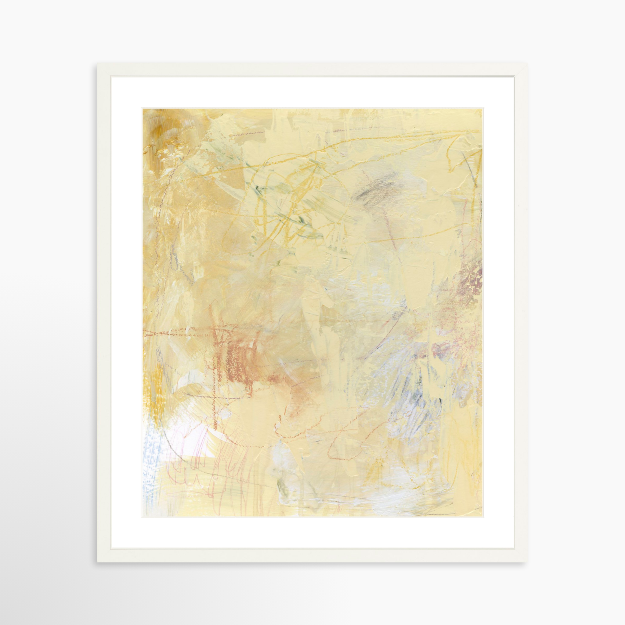 20x25 / White Frame + White Mat