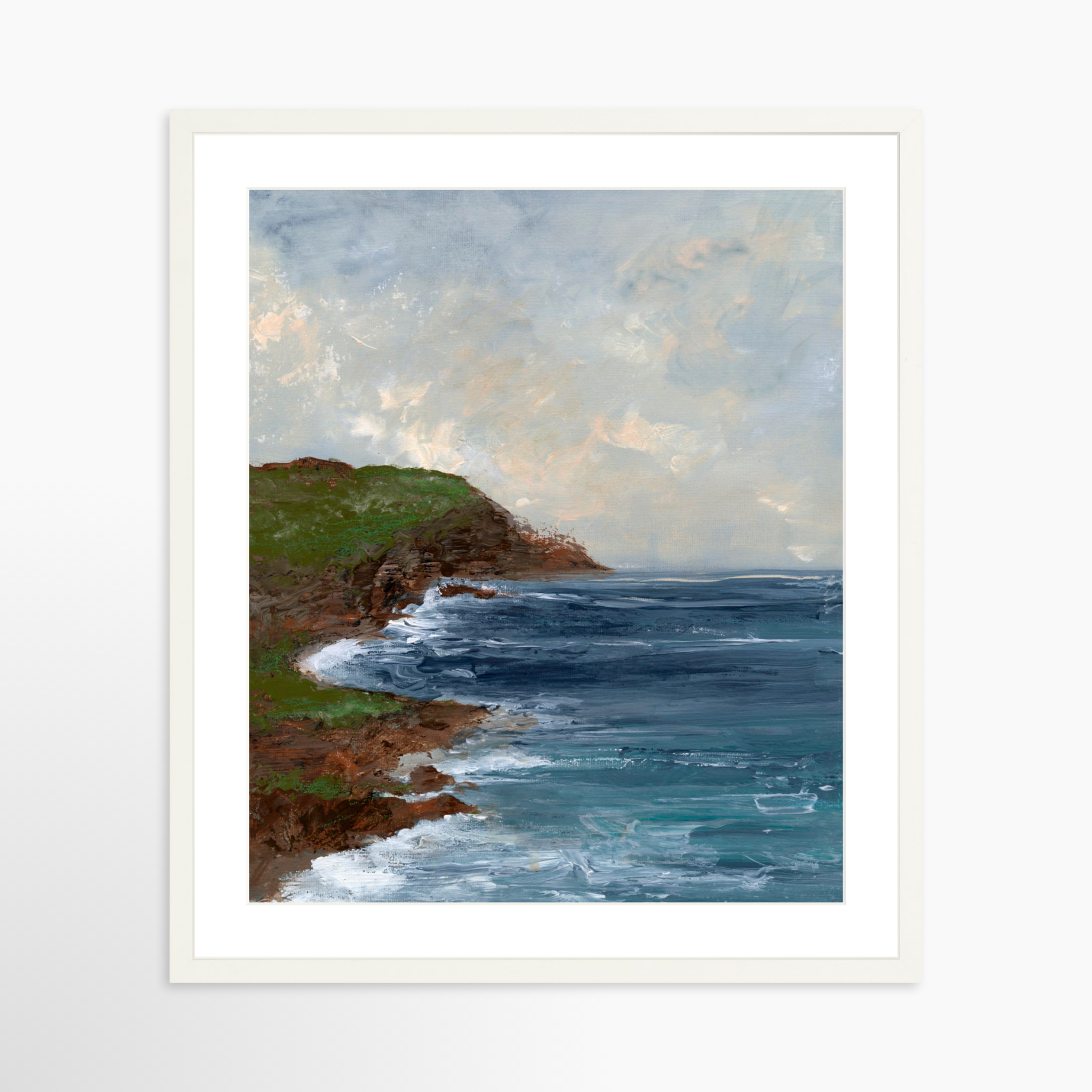 20x25 / White Frame + White Mat