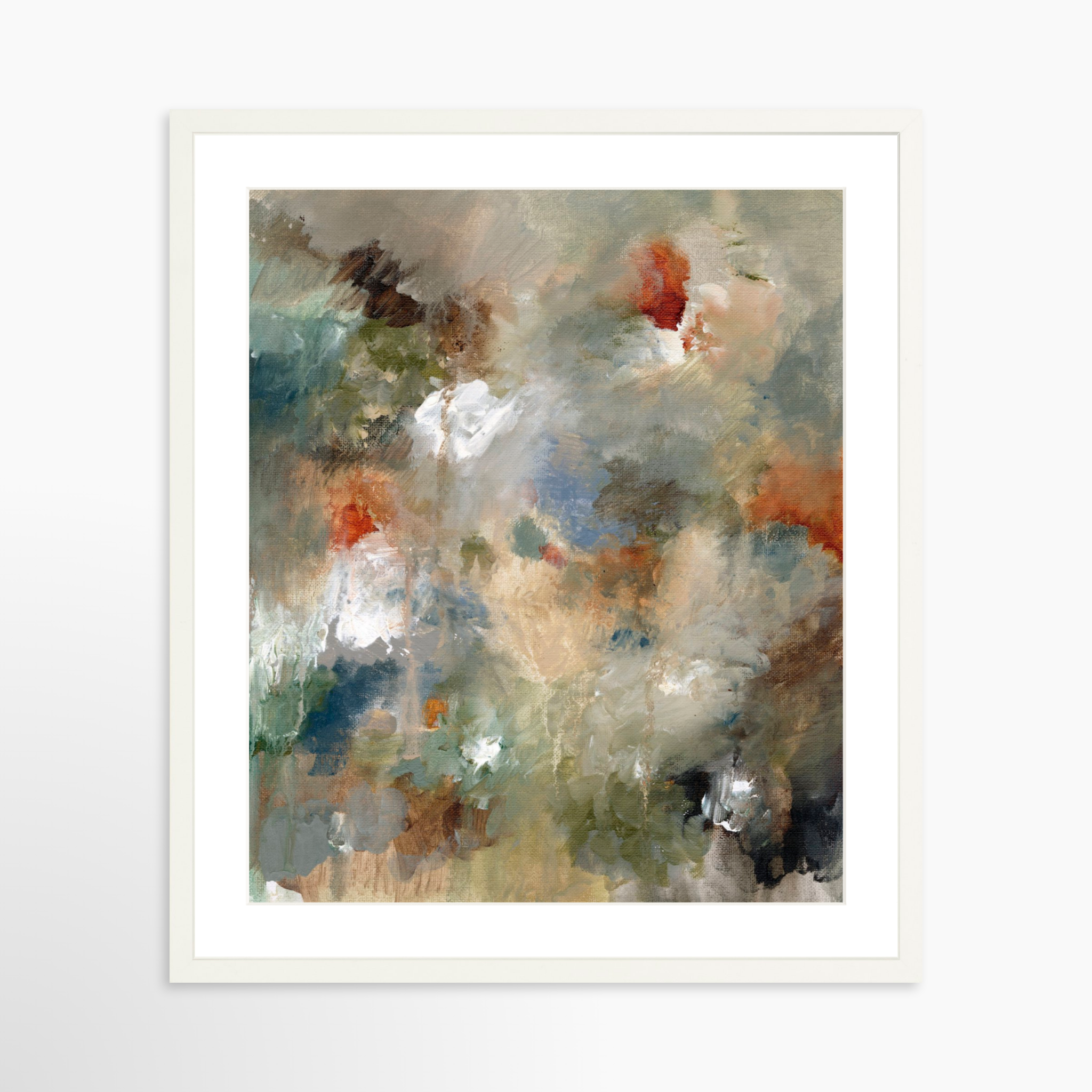 20x25 / White Frame + White Mat