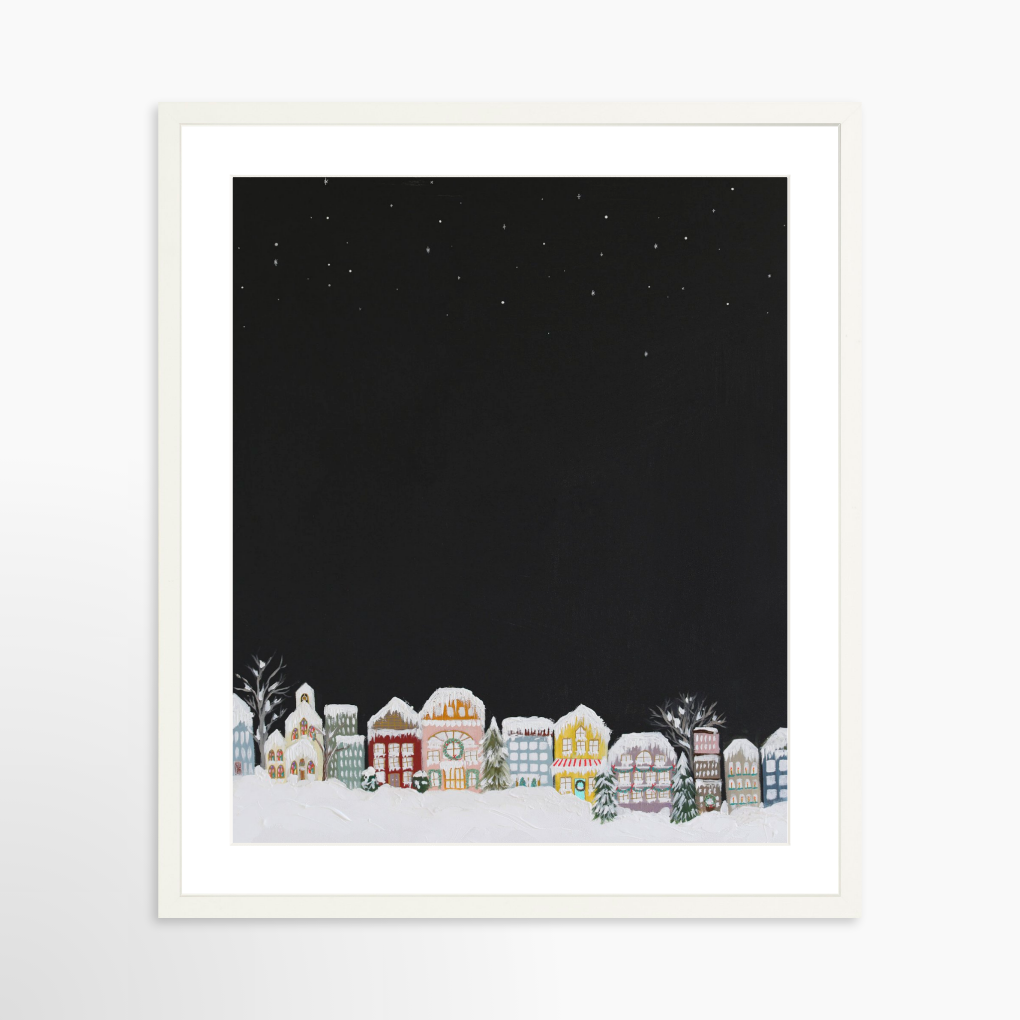 20x25 / White Frame + White Mat