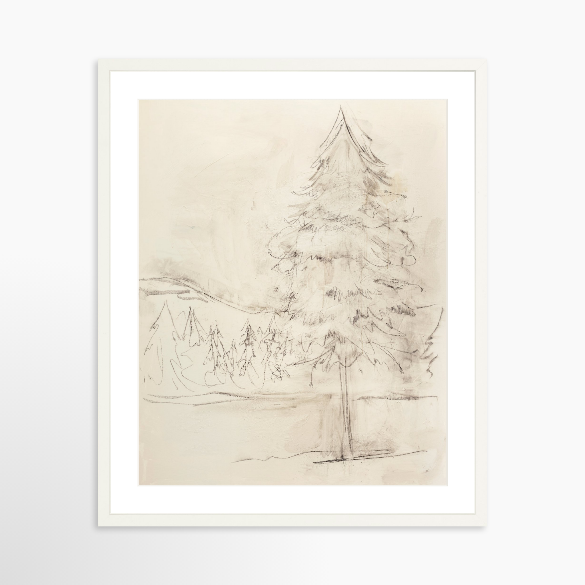 20x25 / White Frame + White Mat