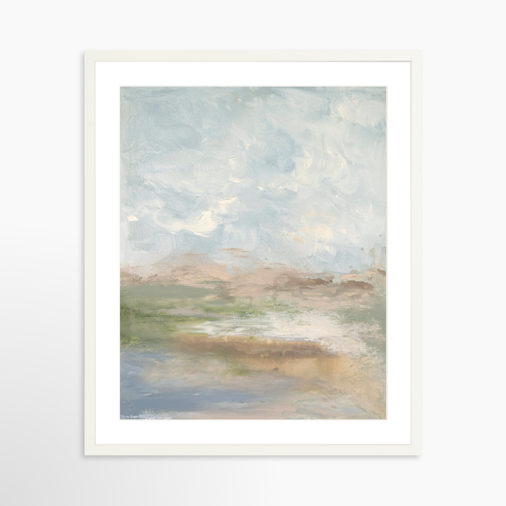 20x25 / White Frame + White Mat