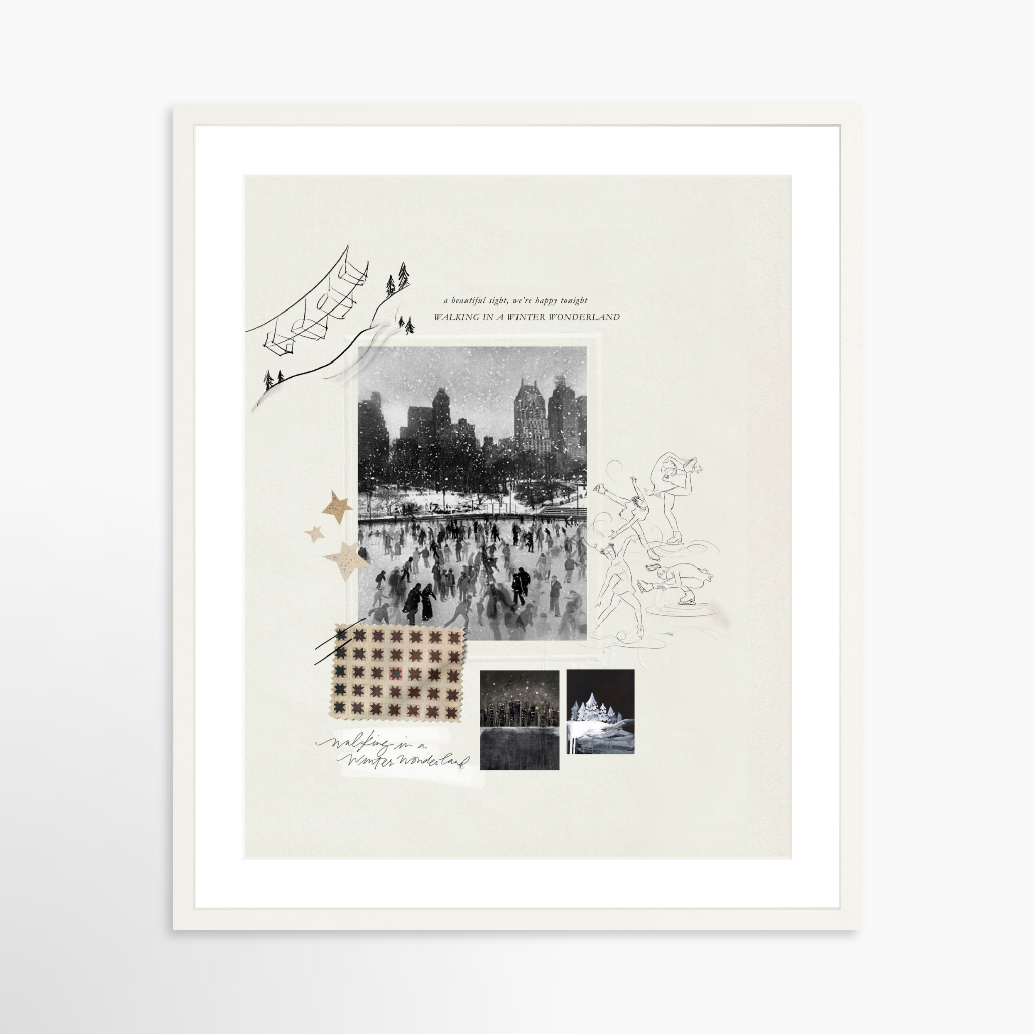 20x25 / White Frame + White Mat