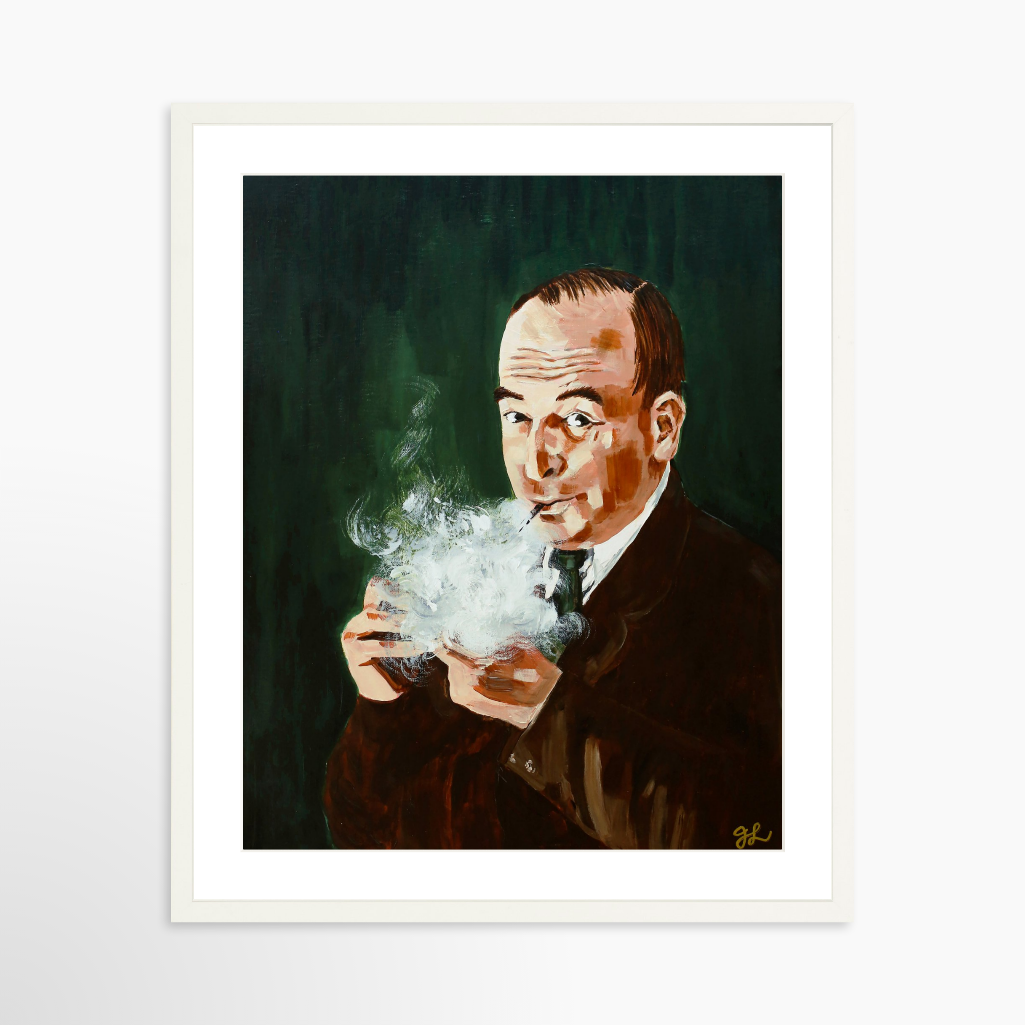 20x25 / White Frame + White Mat