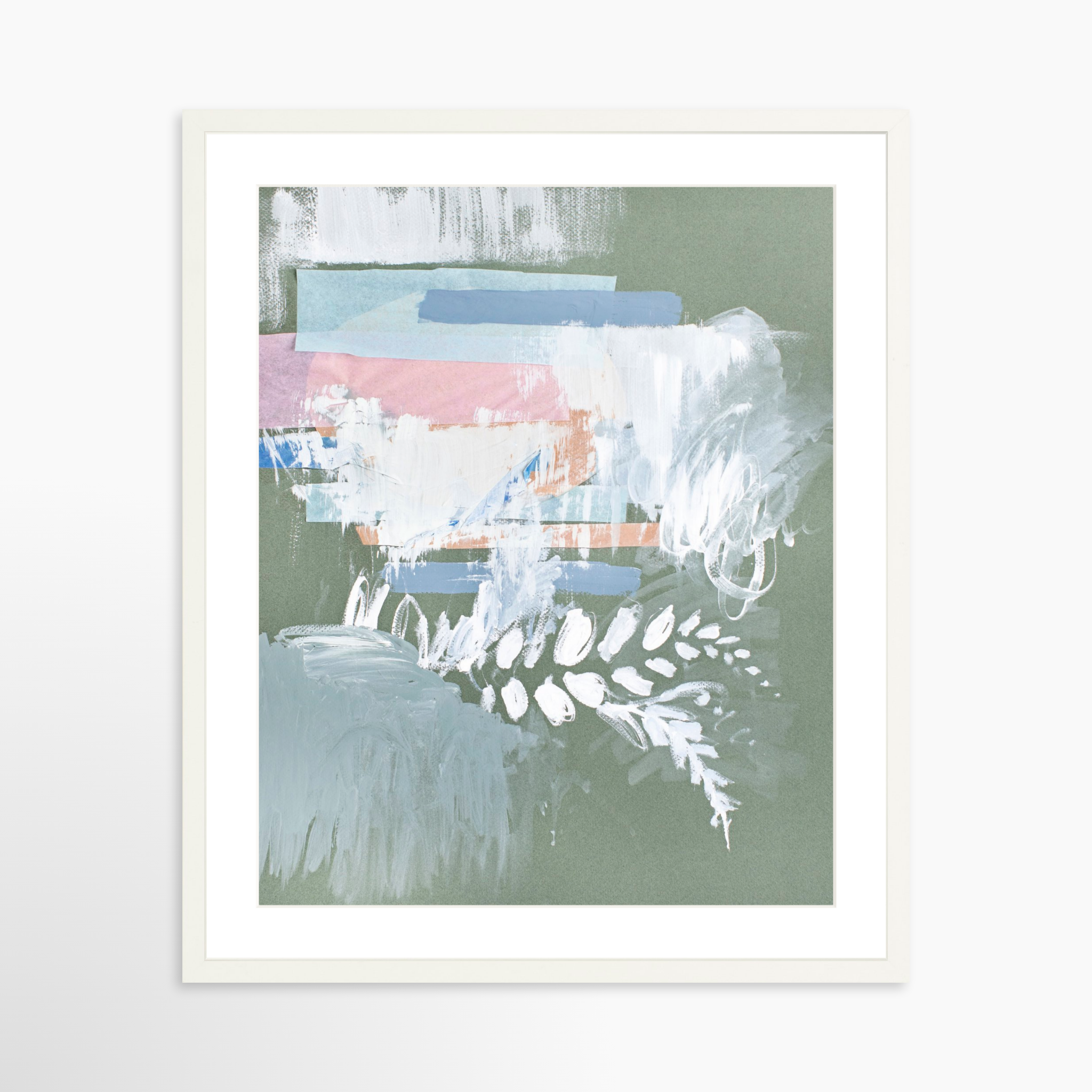 20x25 / White Frame + White Mat