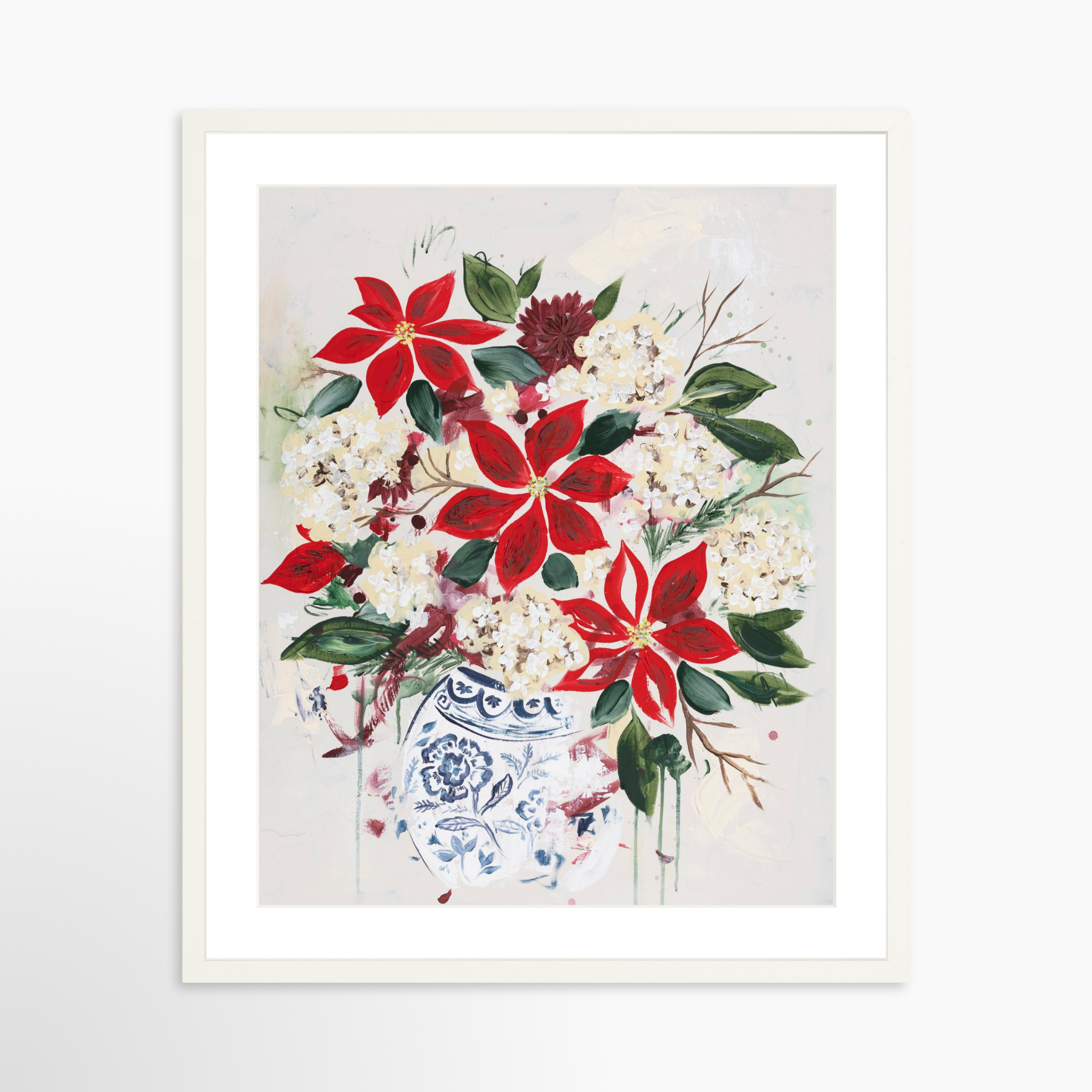 20x25 / White Frame + White Mat