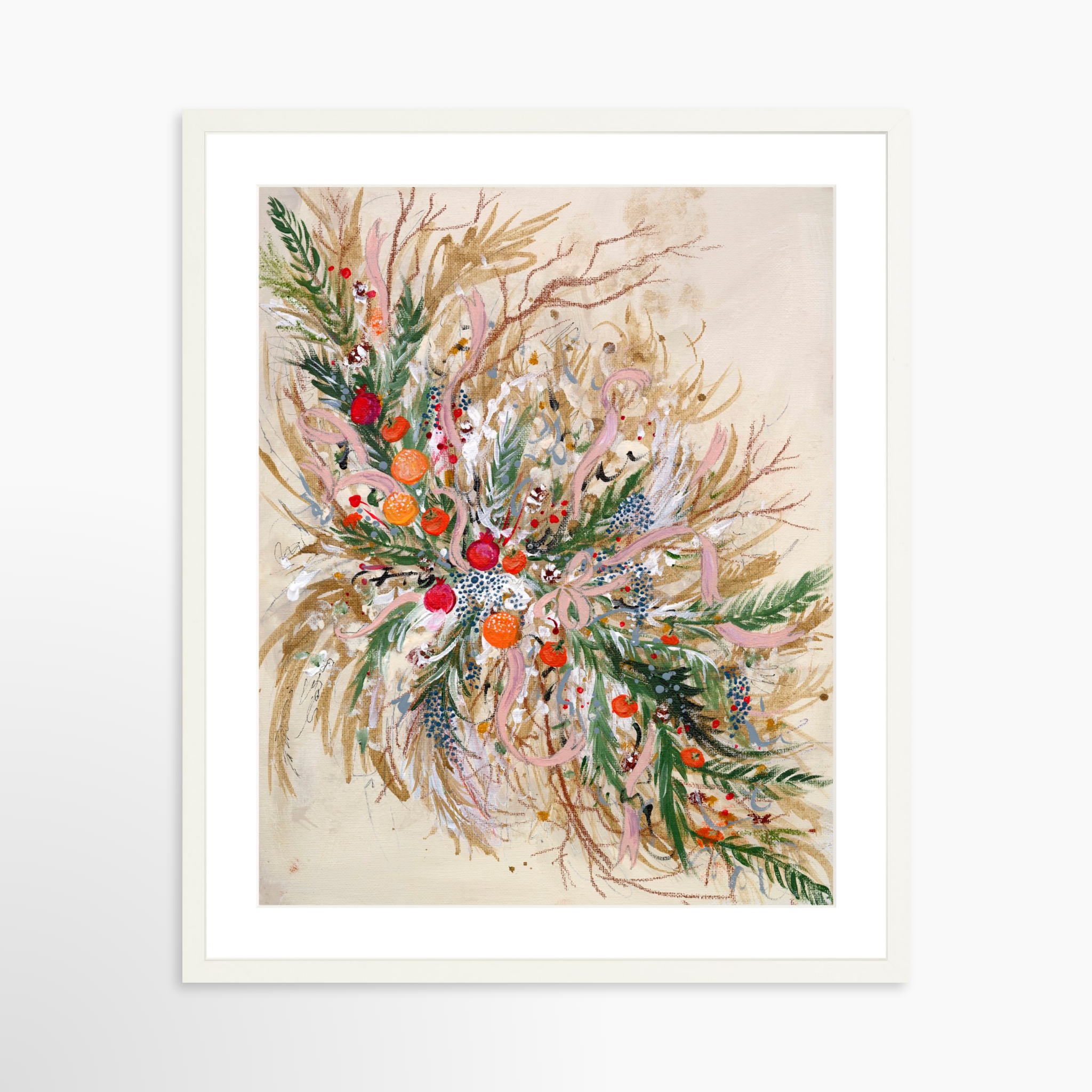 20x25 / White Frame + White Mat