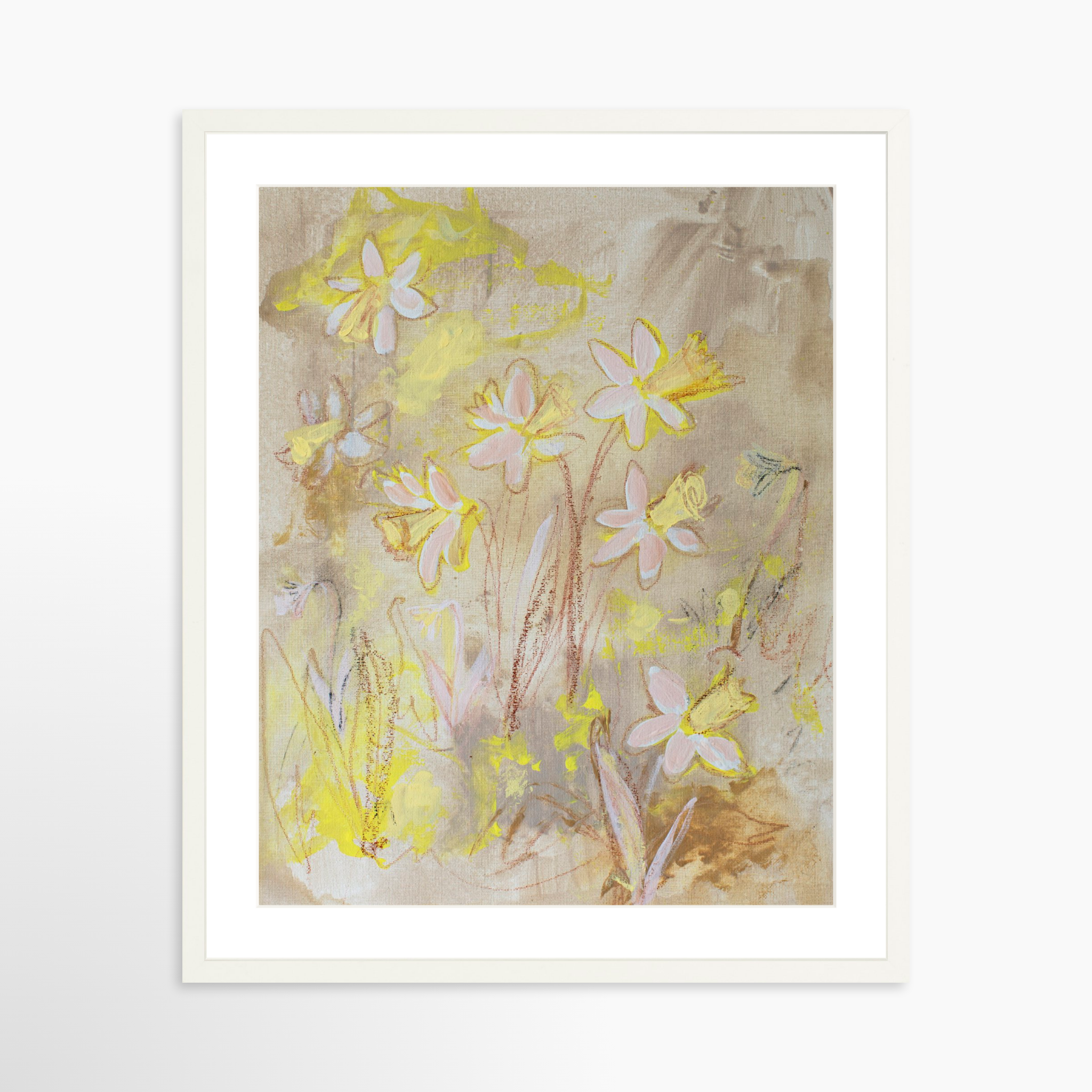 20x25 / White Frame + White Mat