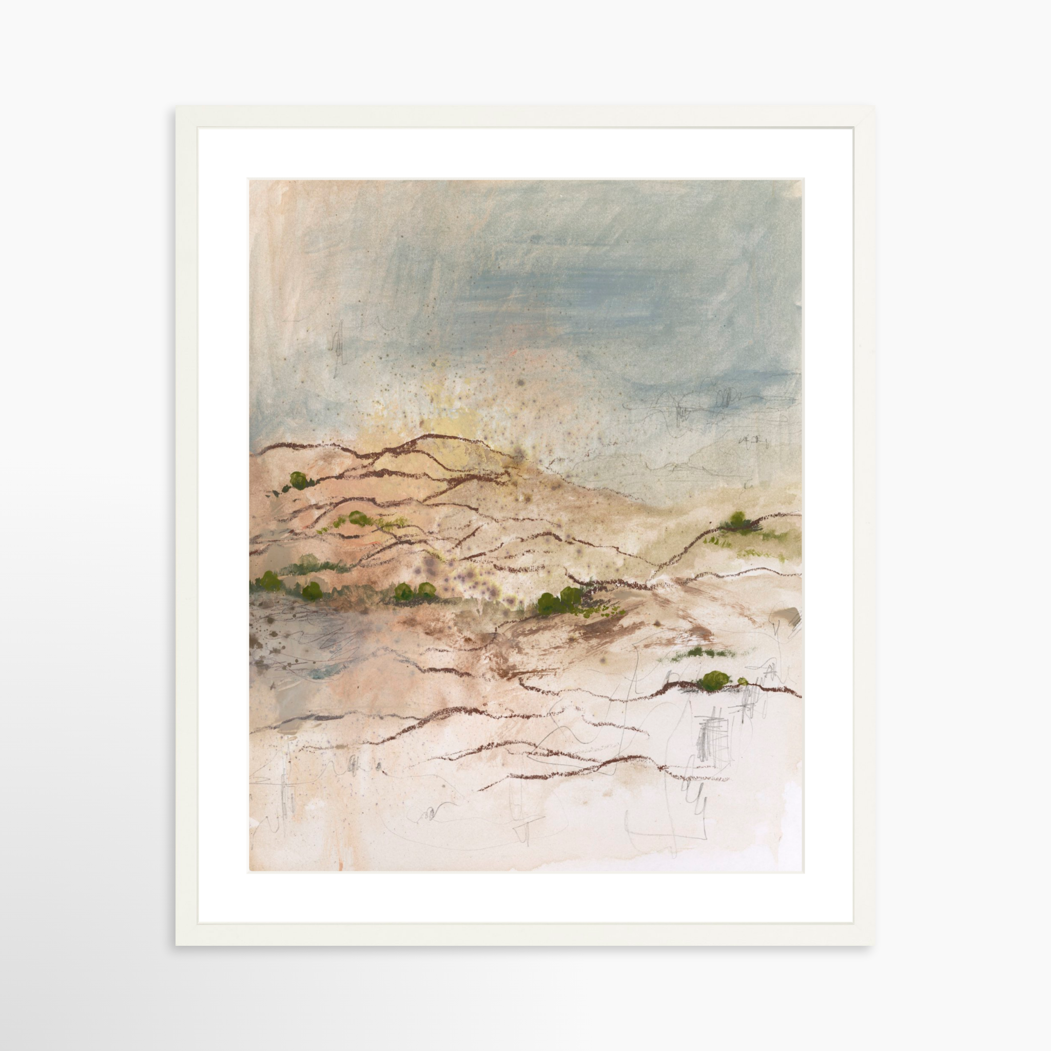 20x25 / White Frame + White Mat