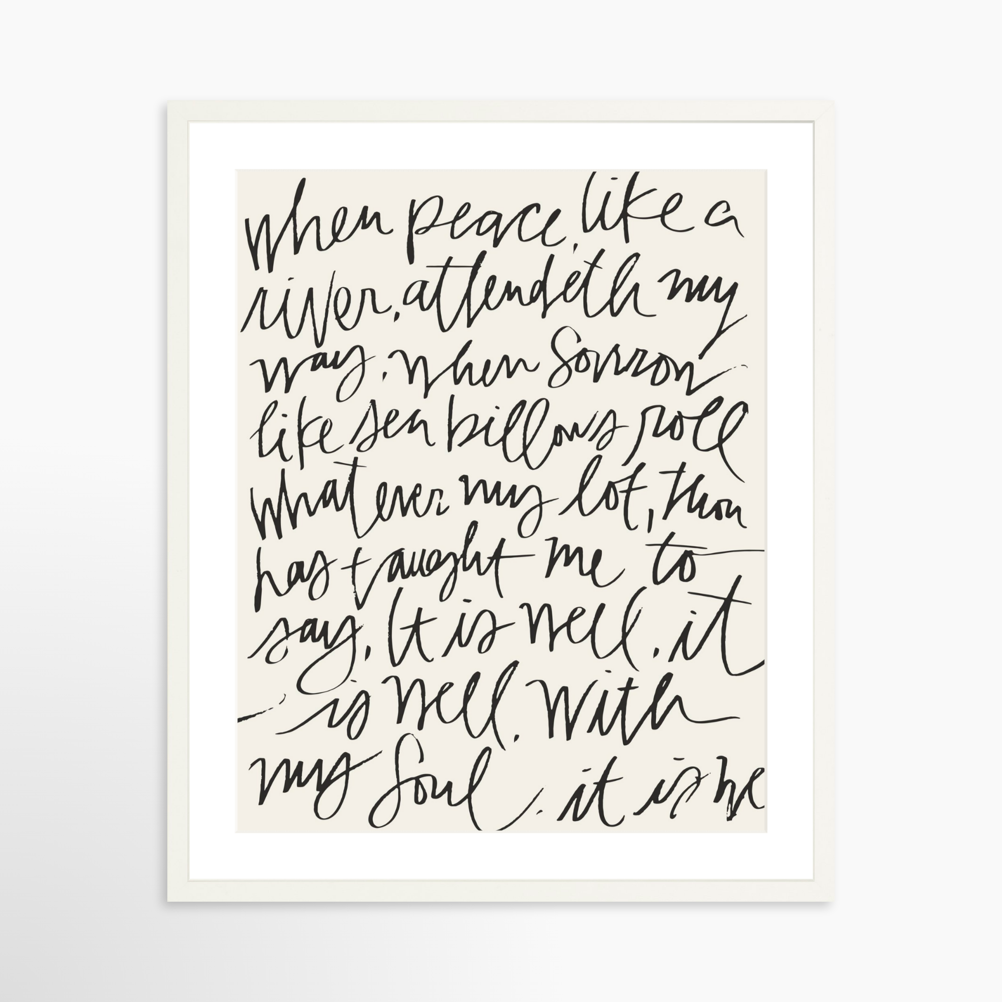 20x25 / White Frame + White Mat