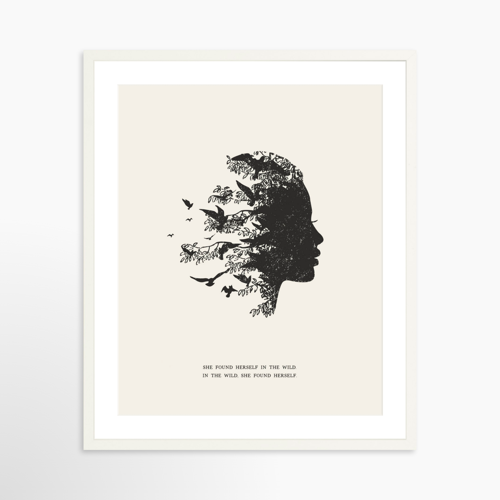 20x25 / White Frame + White Mat