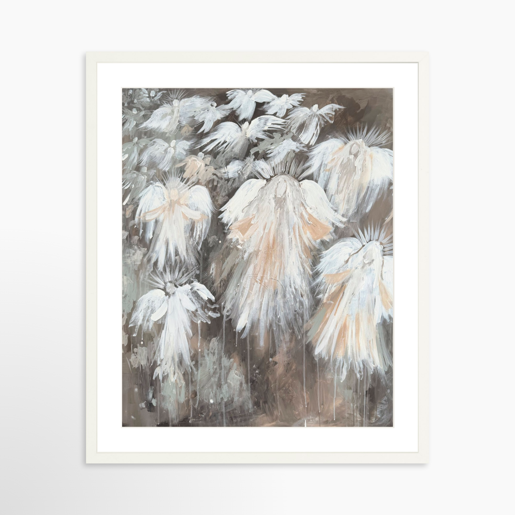 20x25 / White Frame + White Mat