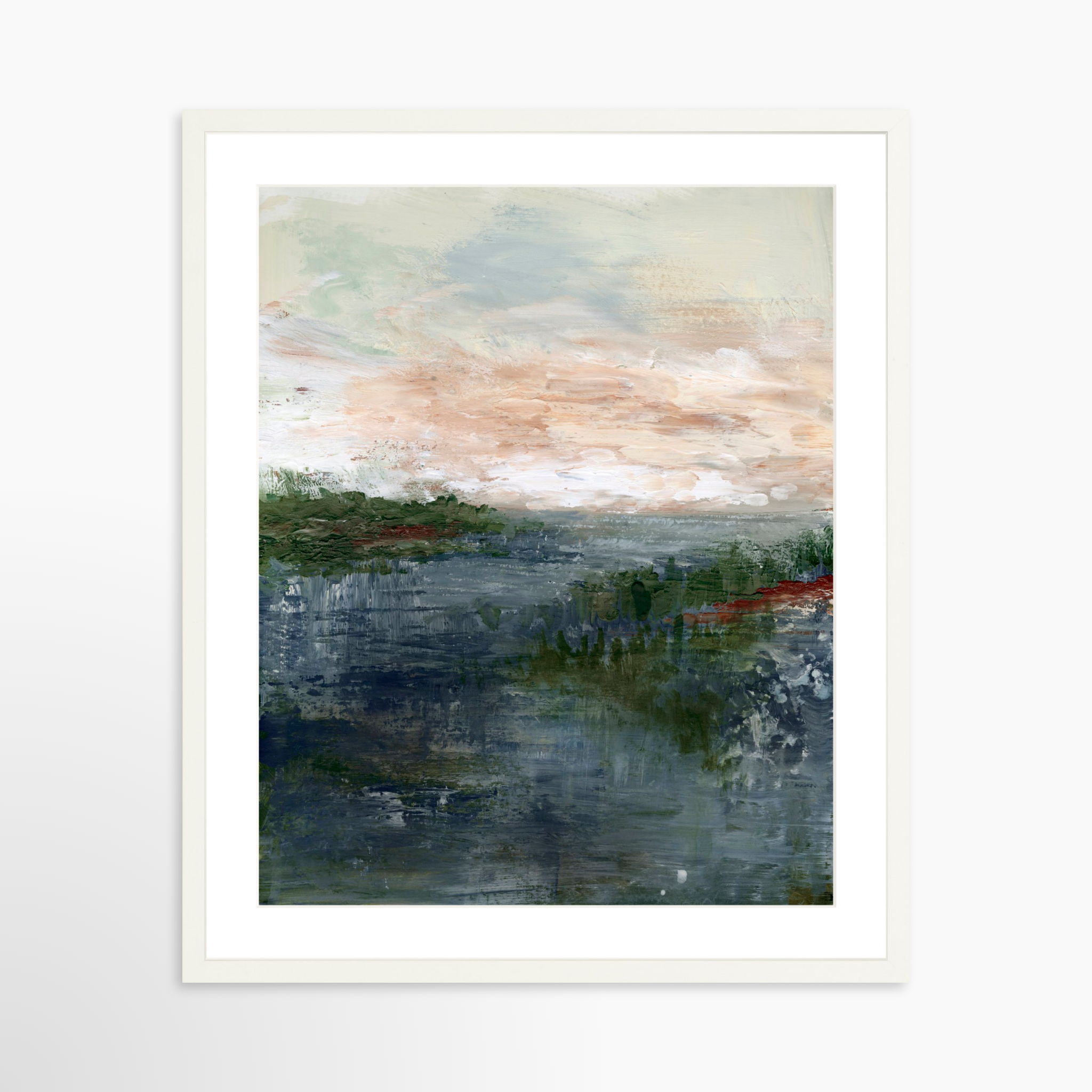 20x25 / White Frame + White Mat