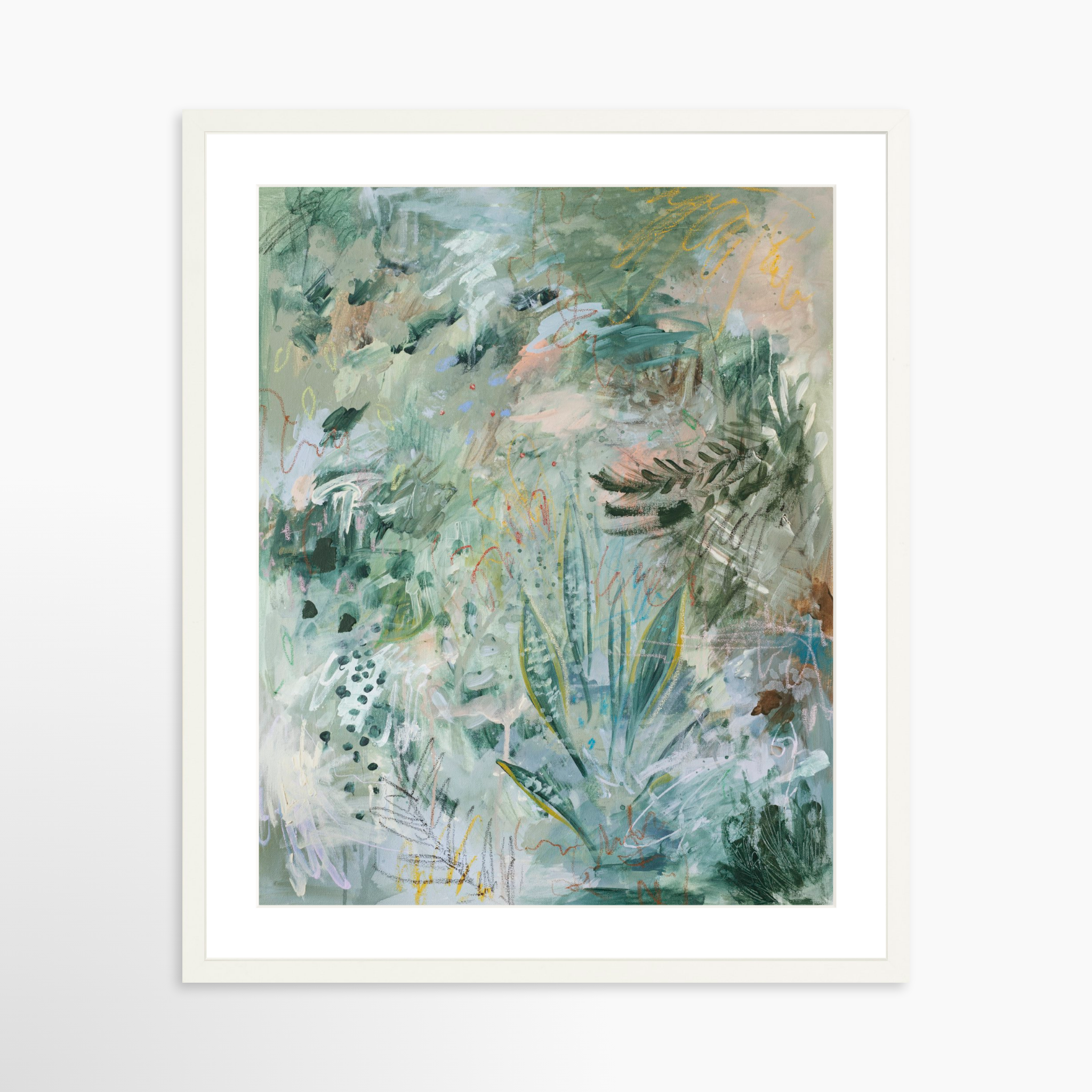 20x25 / White Frame + White Mat