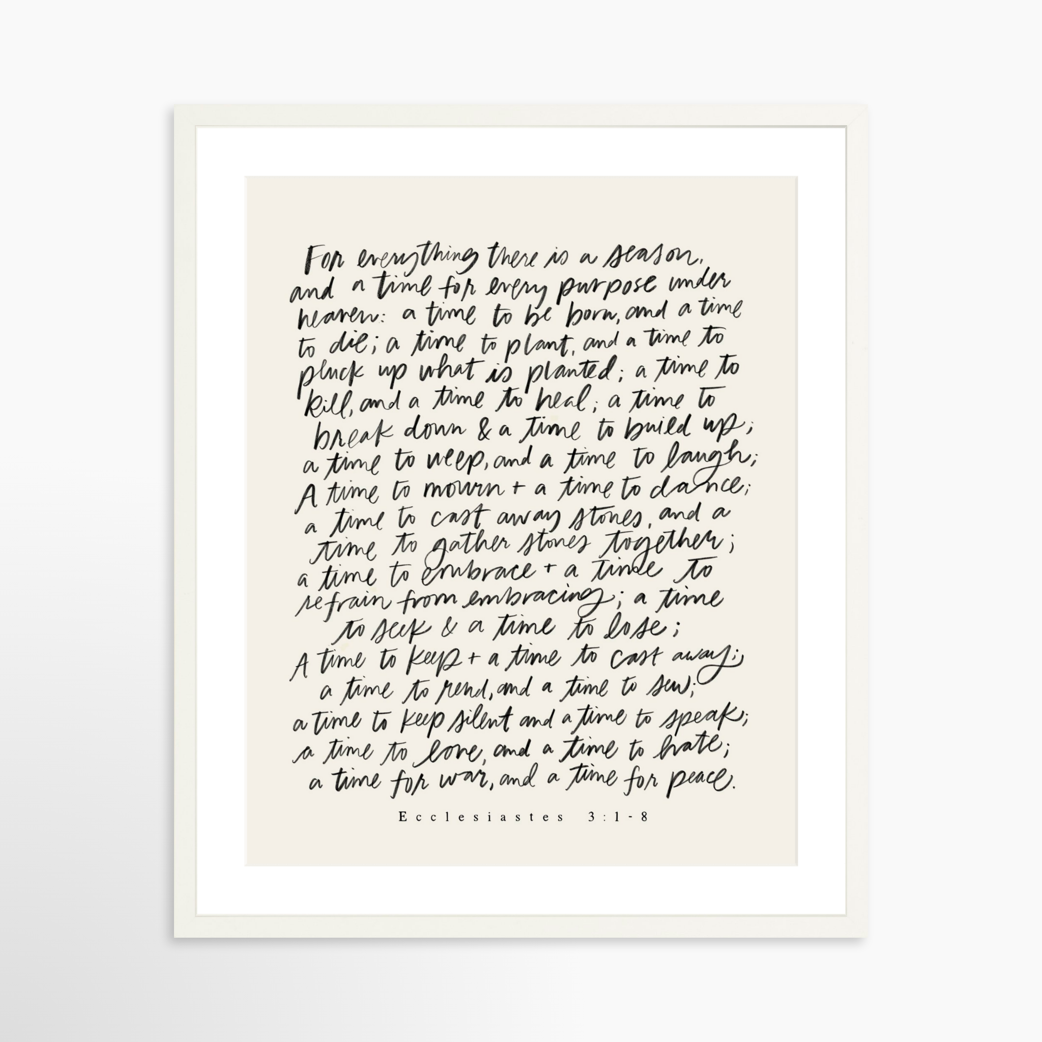 20x25 / White Frame + White Mat
