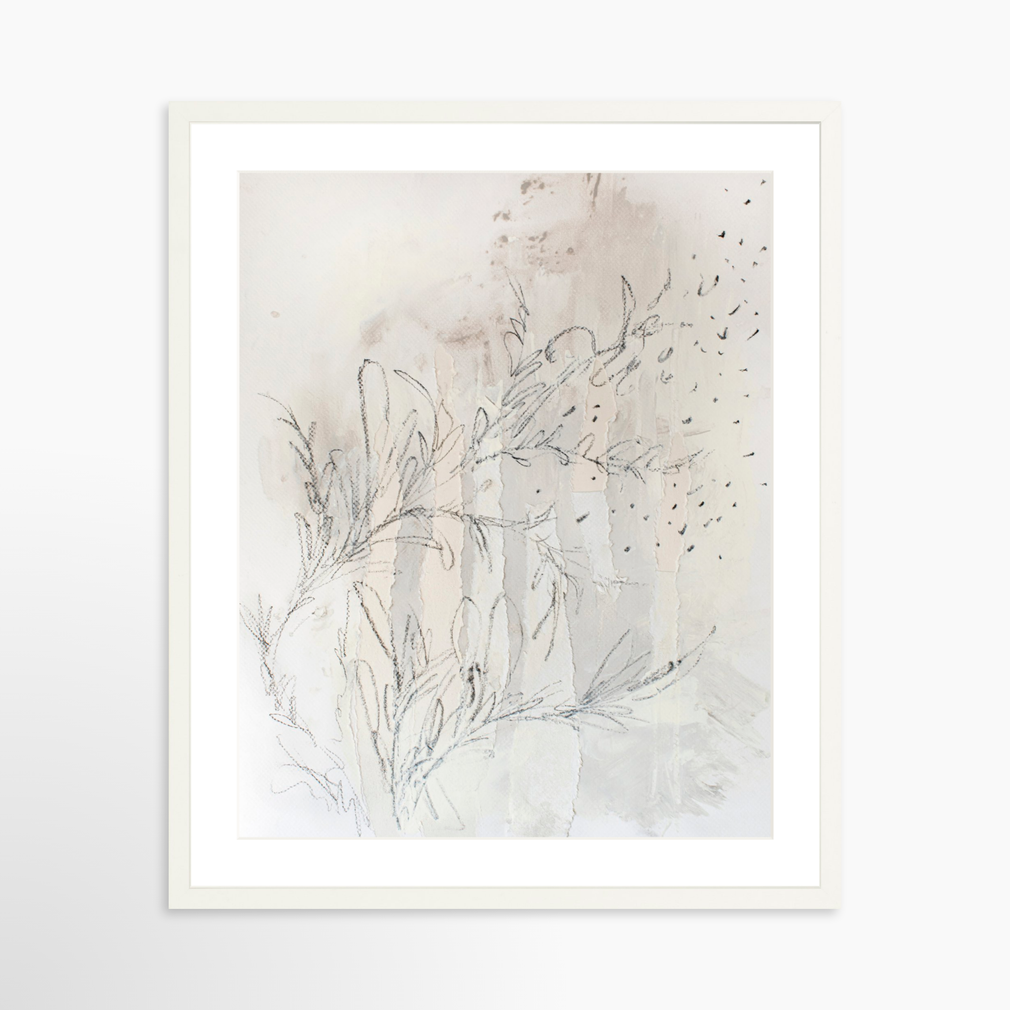 20x25 / White Frame + White Mat