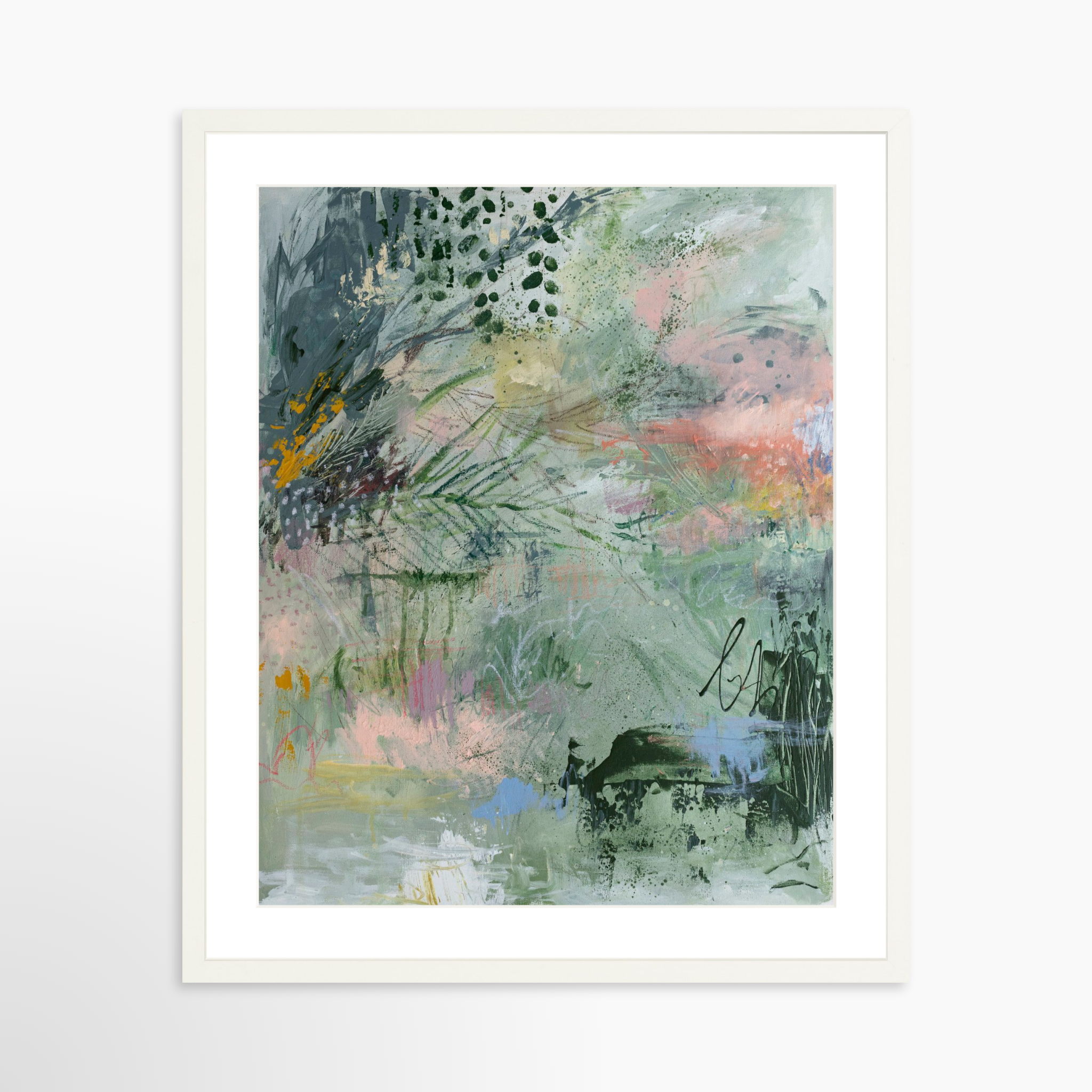 20x25 / White Frame + White Mat