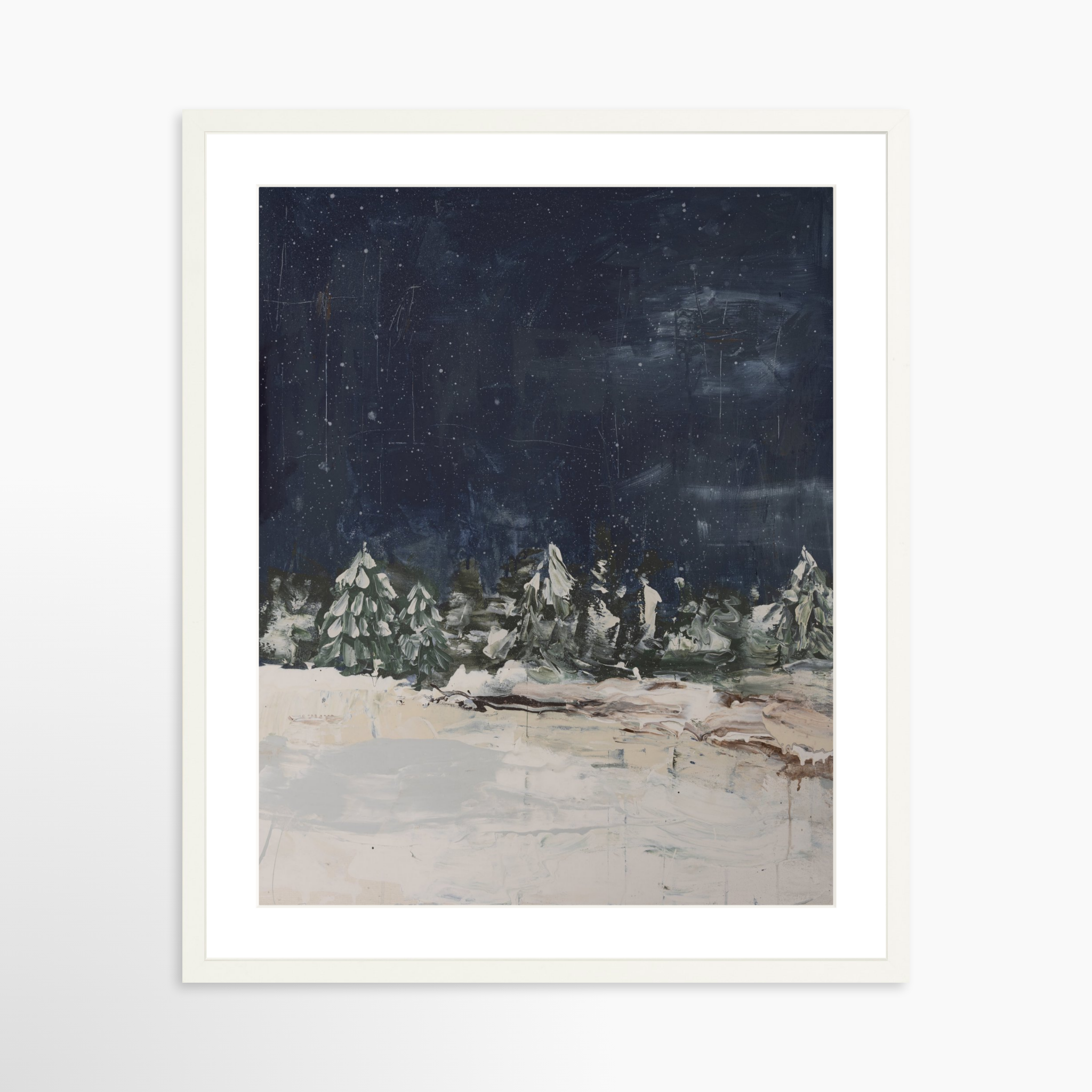 20x25 / White Frame + White Mat