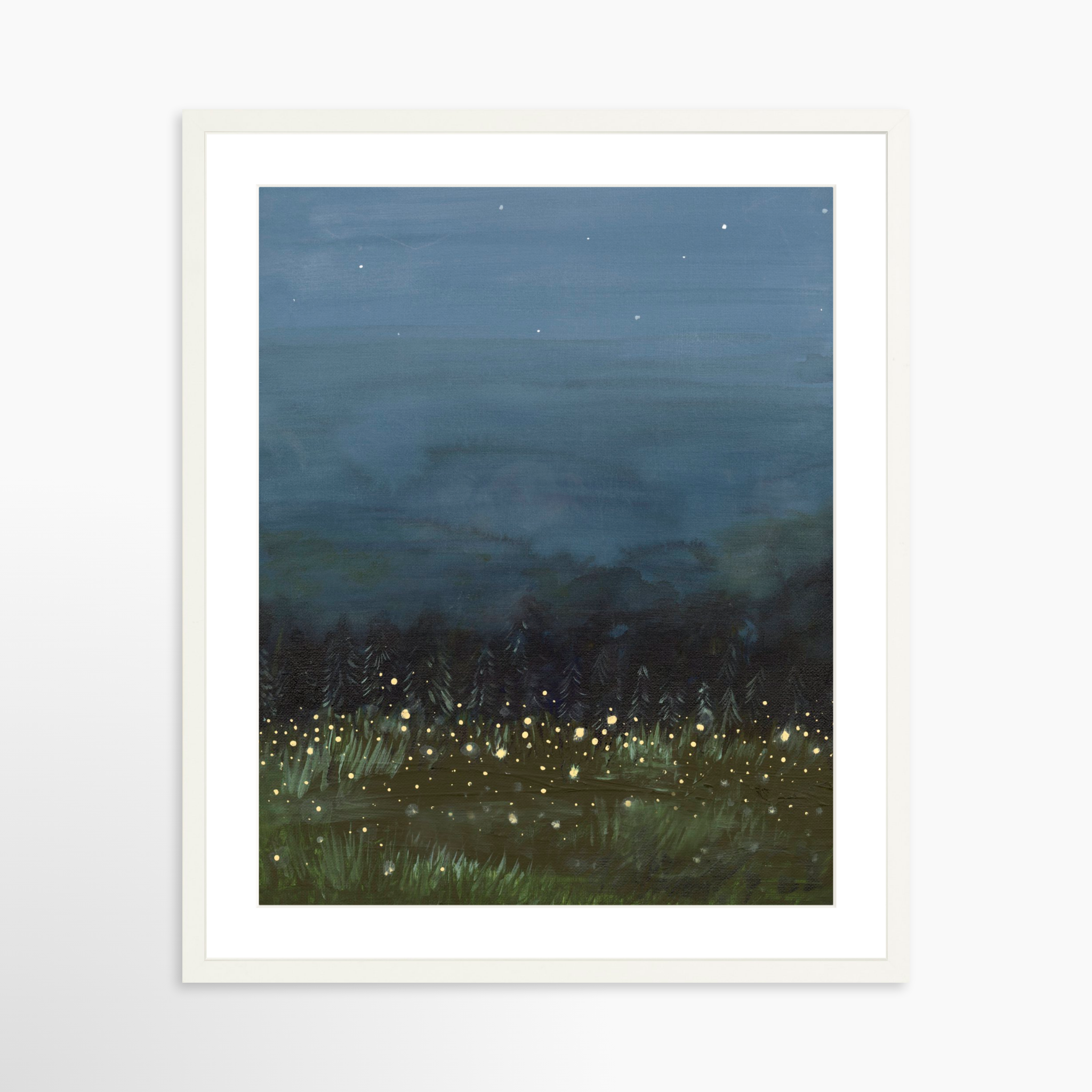 20x25 / White Frame + White Mat