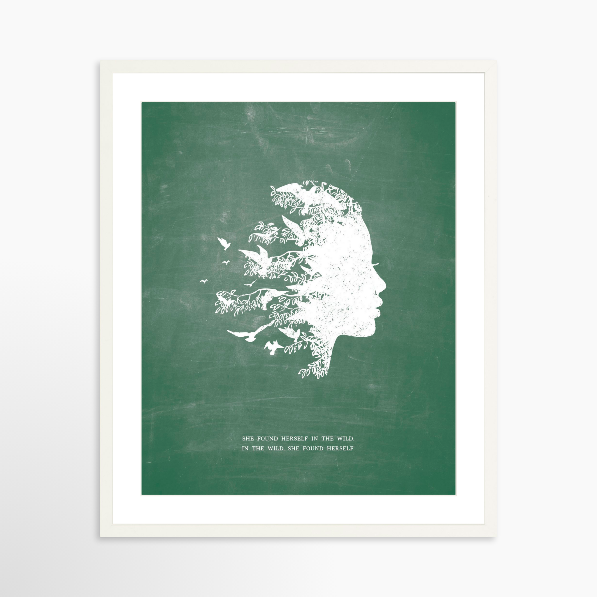 20x25 / White Frame + White Mat