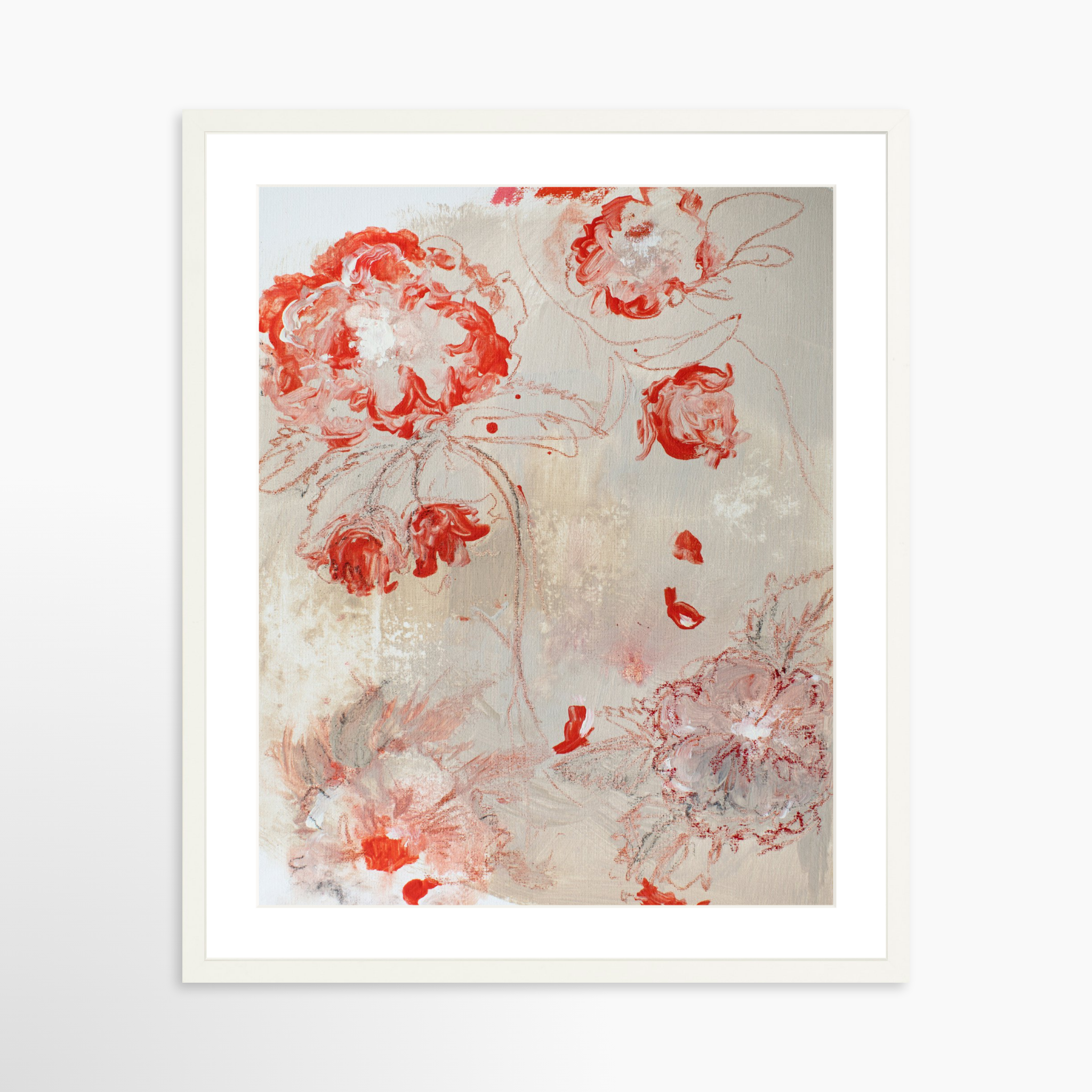 20x25 / White Frame + White Mat