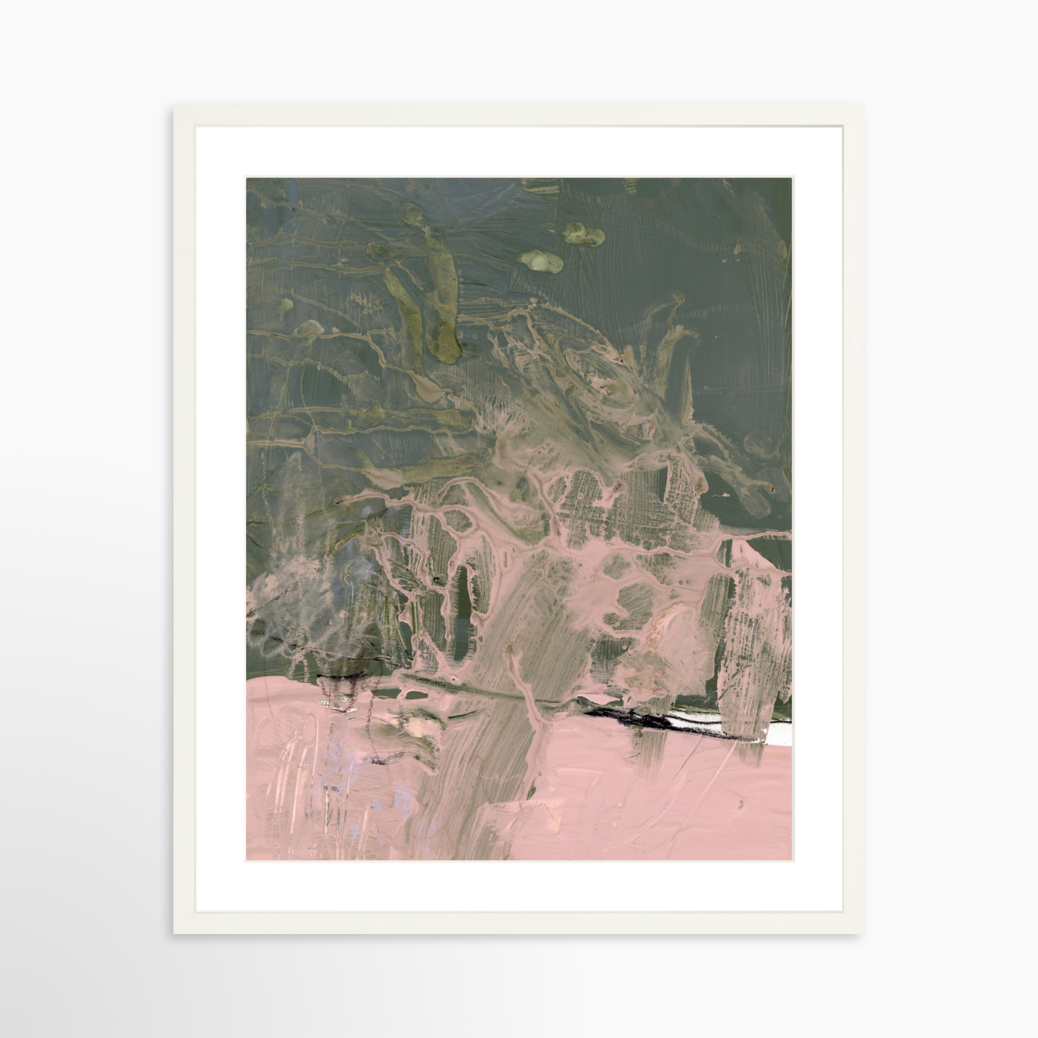 20x25 / White Frame + White Mat