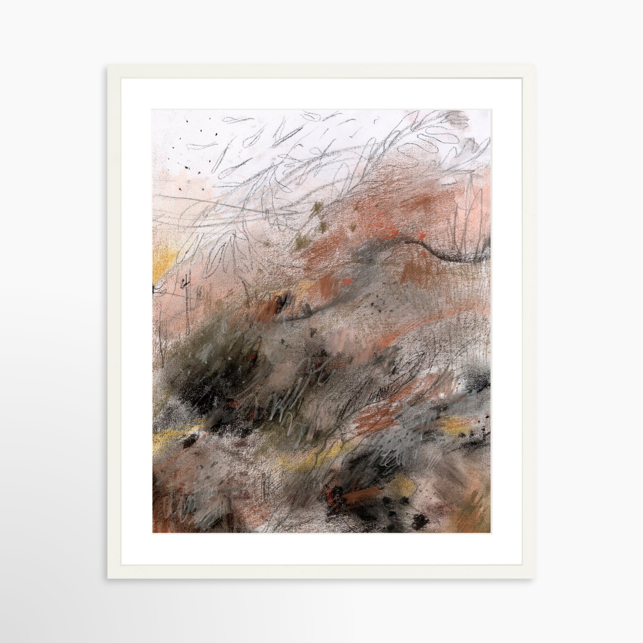 20x25 / White Frame + White Mat