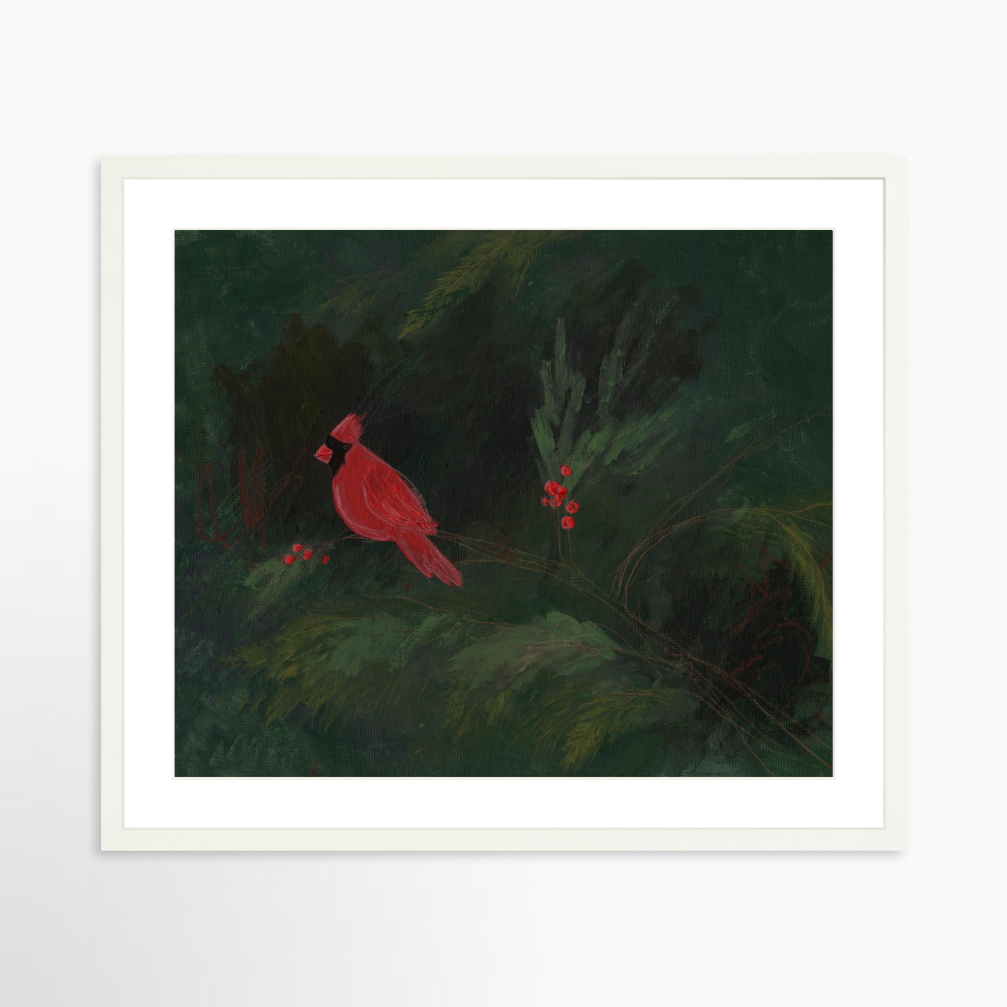 25x20 / White Frame + White Mat