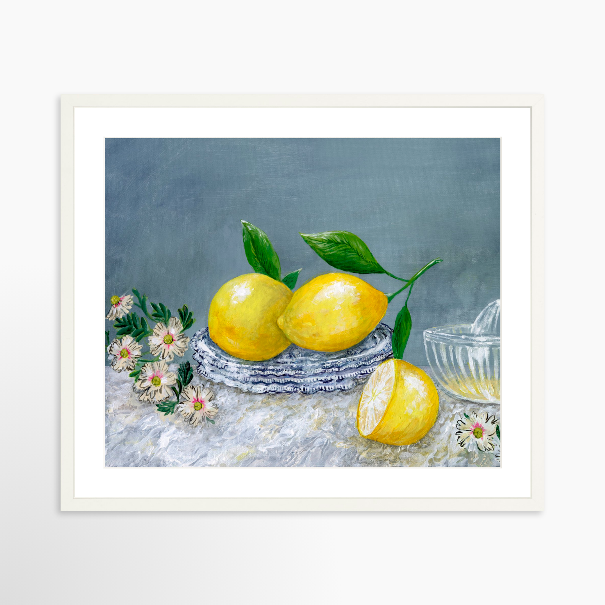 25x20 / White Frame + White Mat