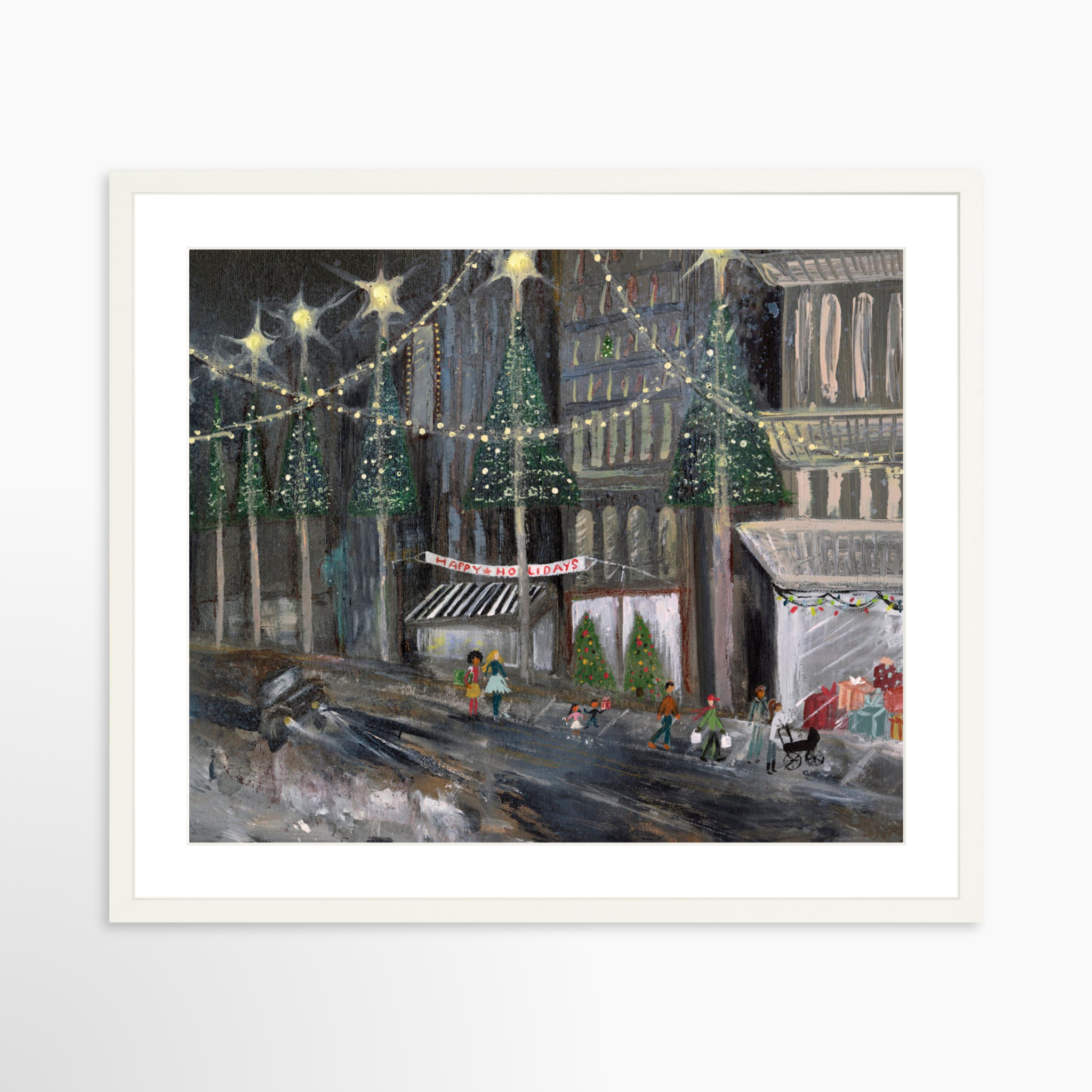 25x20 / White Frame + White Mat