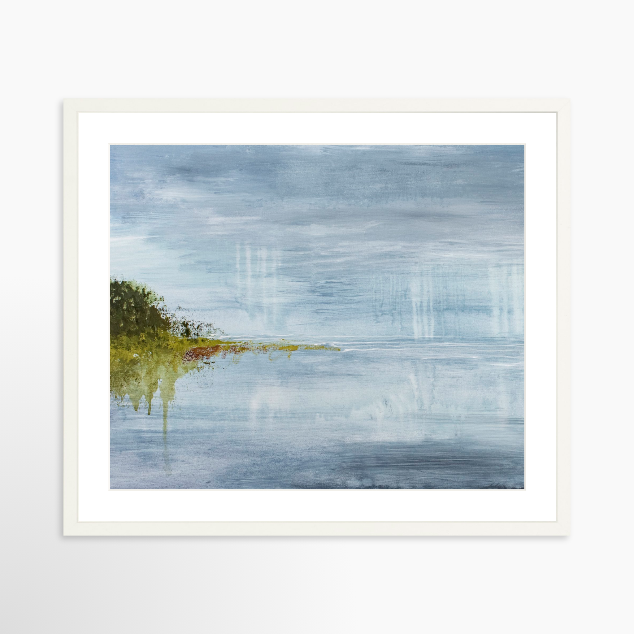 25x20 / White Frame + White Mat