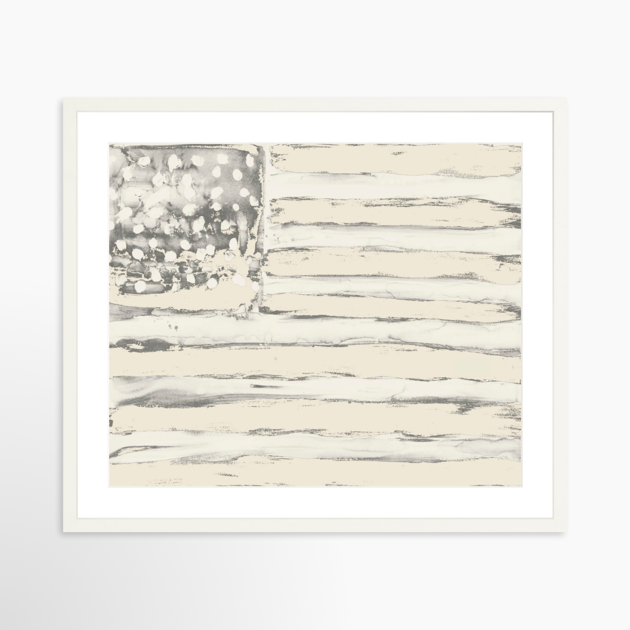 25x20 / White Frame + White Mat