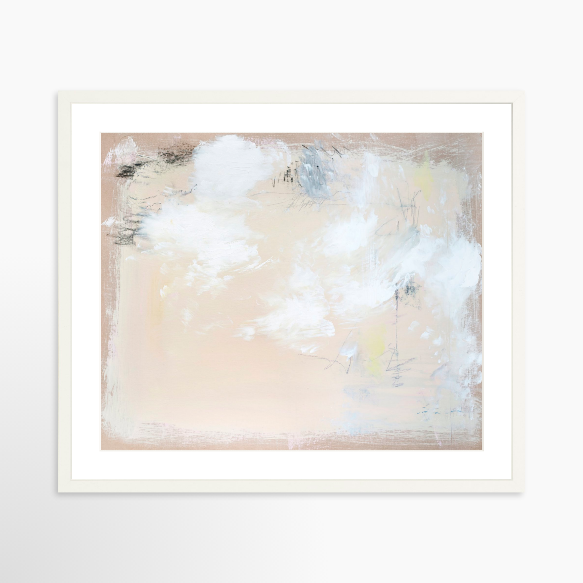 25x20 / White Frame + White Mat