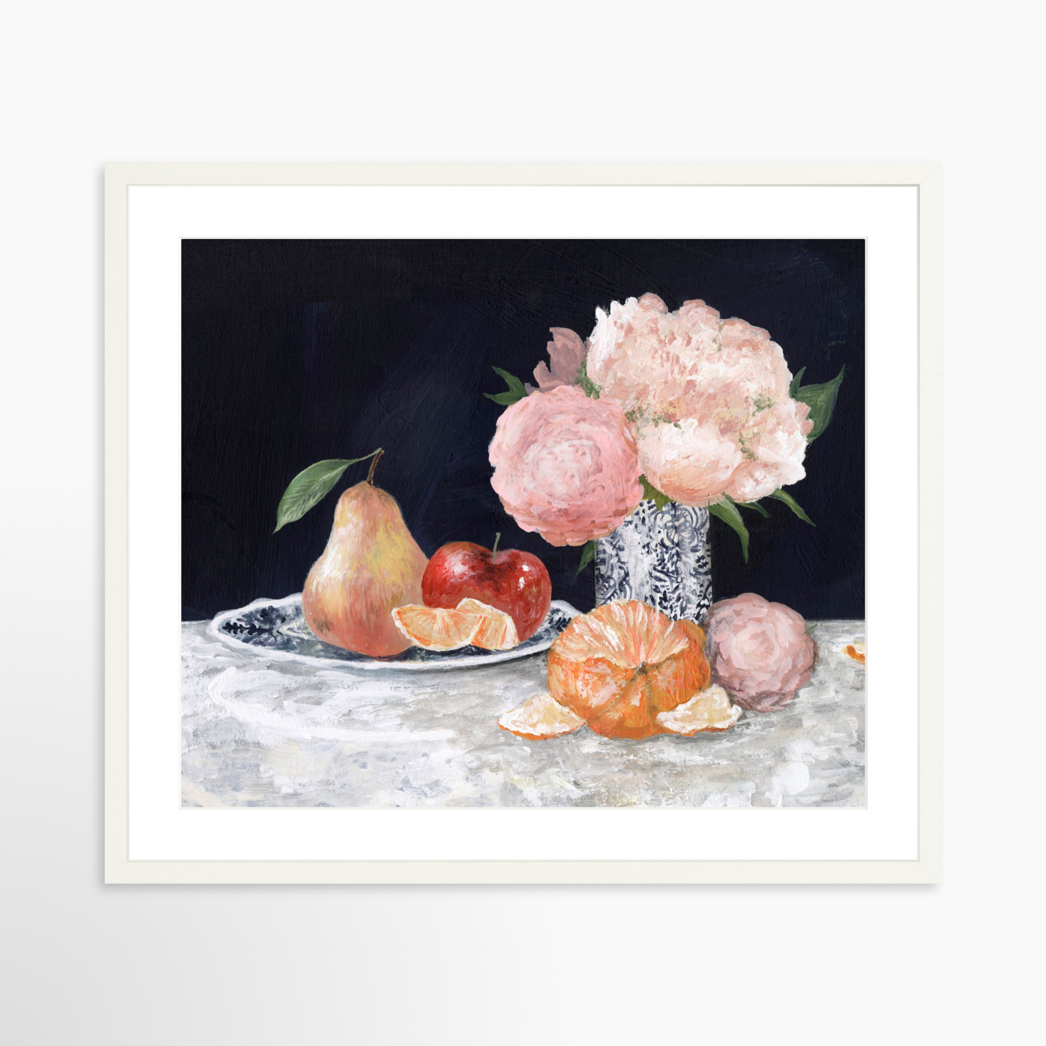 25x20 / White Frame + White Mat