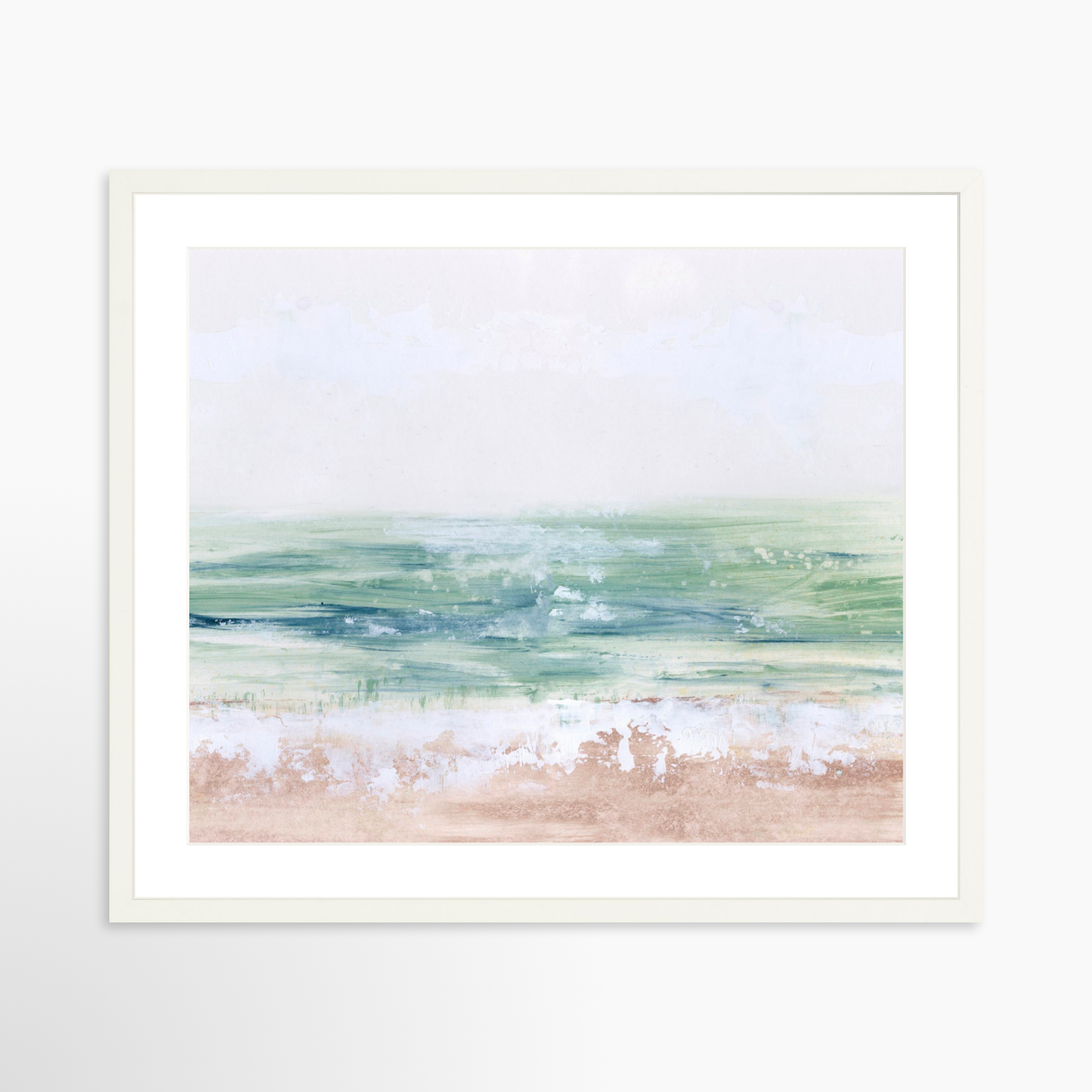 25x20 / White Frame + White Mat