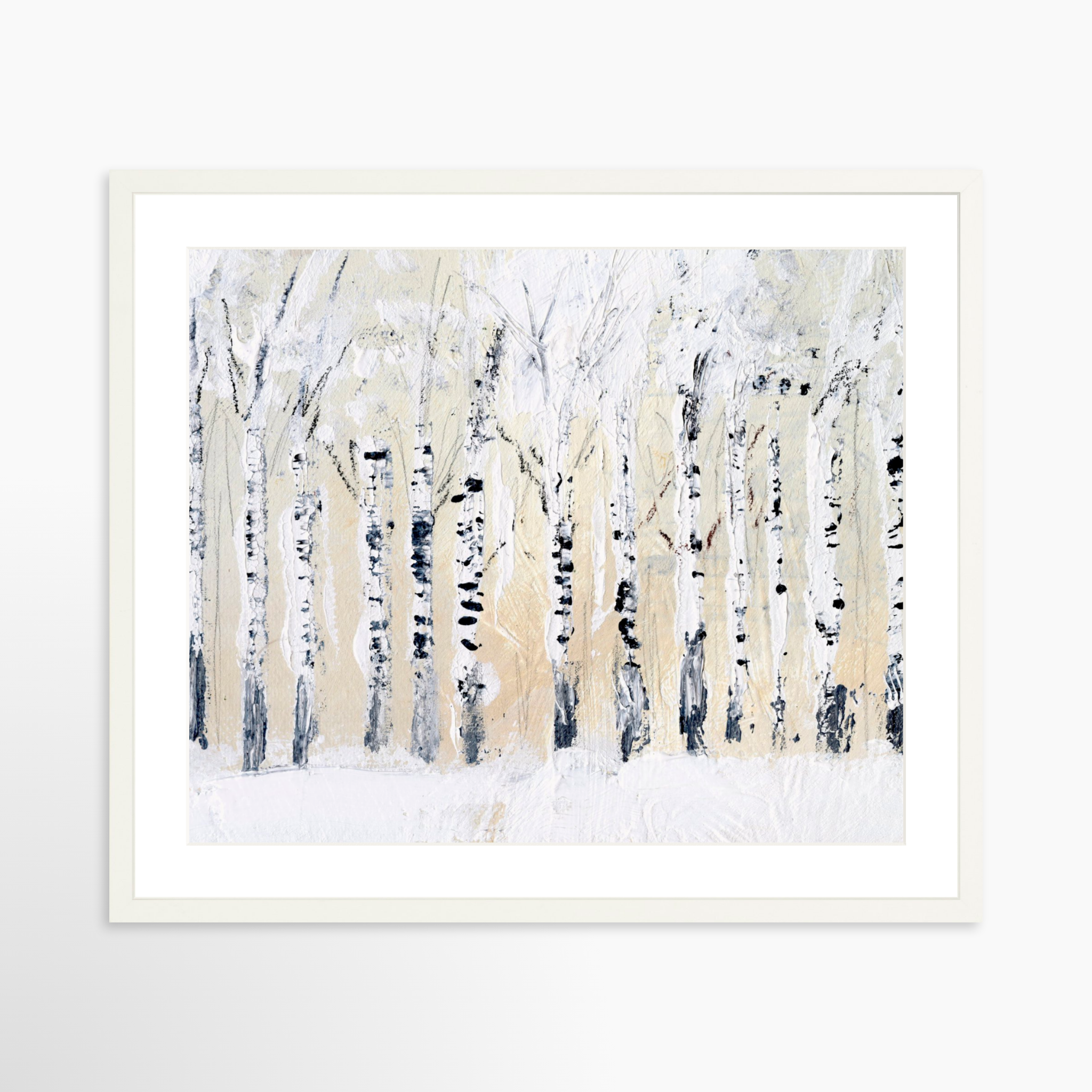 25x20 / White Frame + White Mat