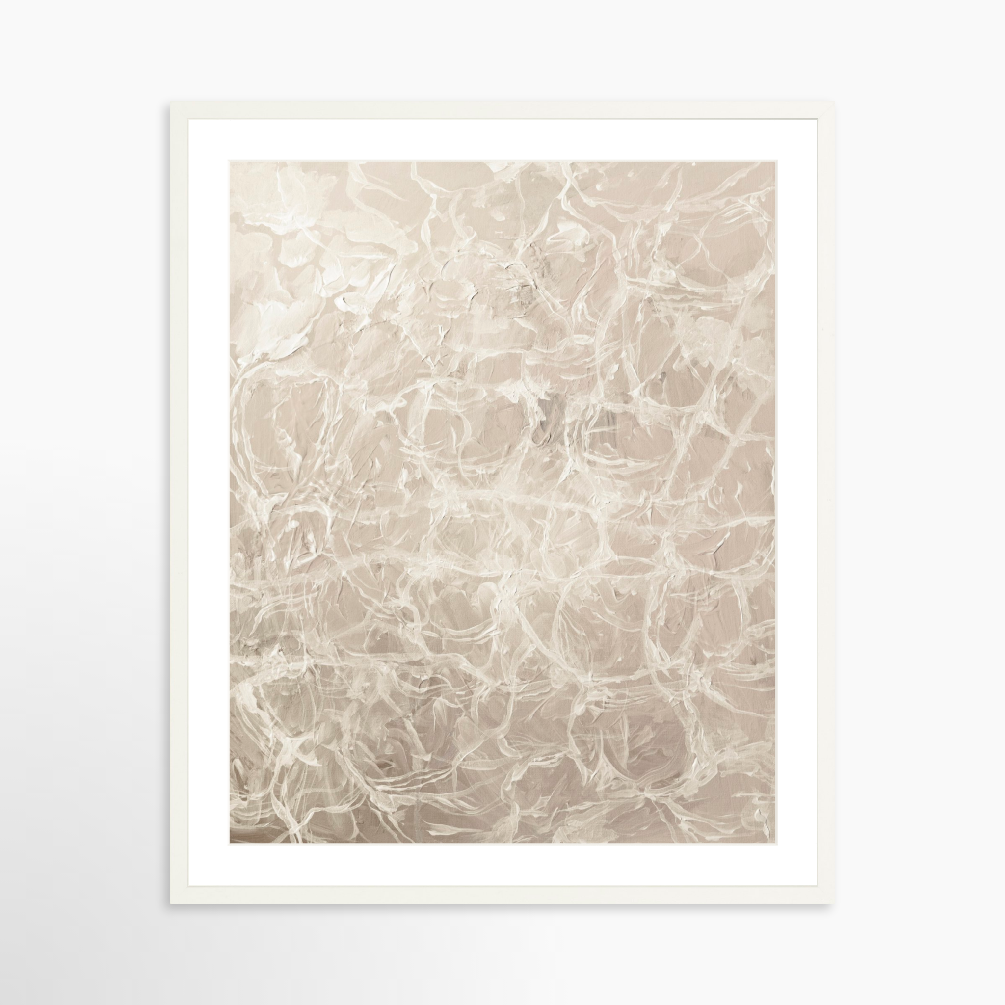 24x30 / White Frame + White Mat