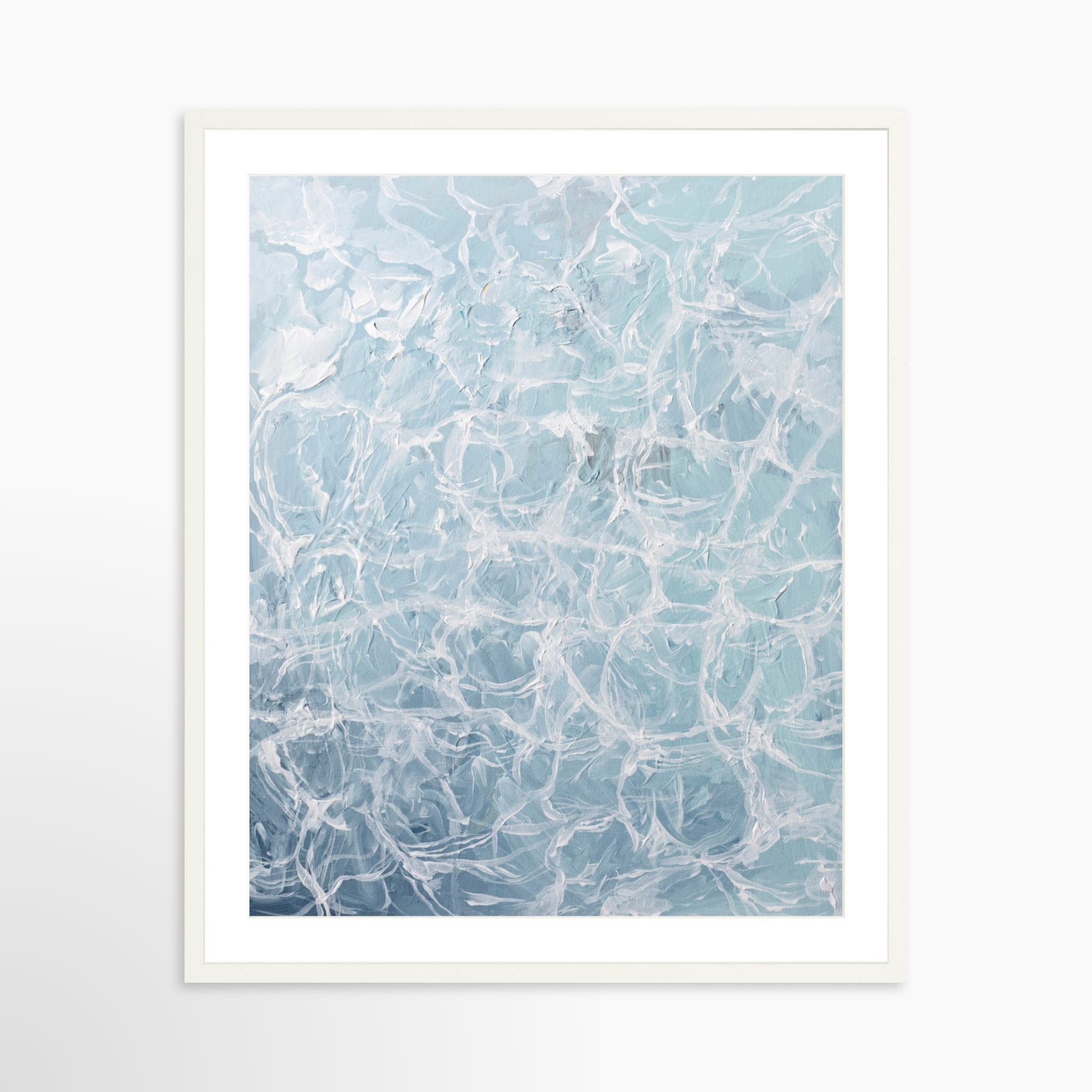 24x30 / White Frame + White Mat