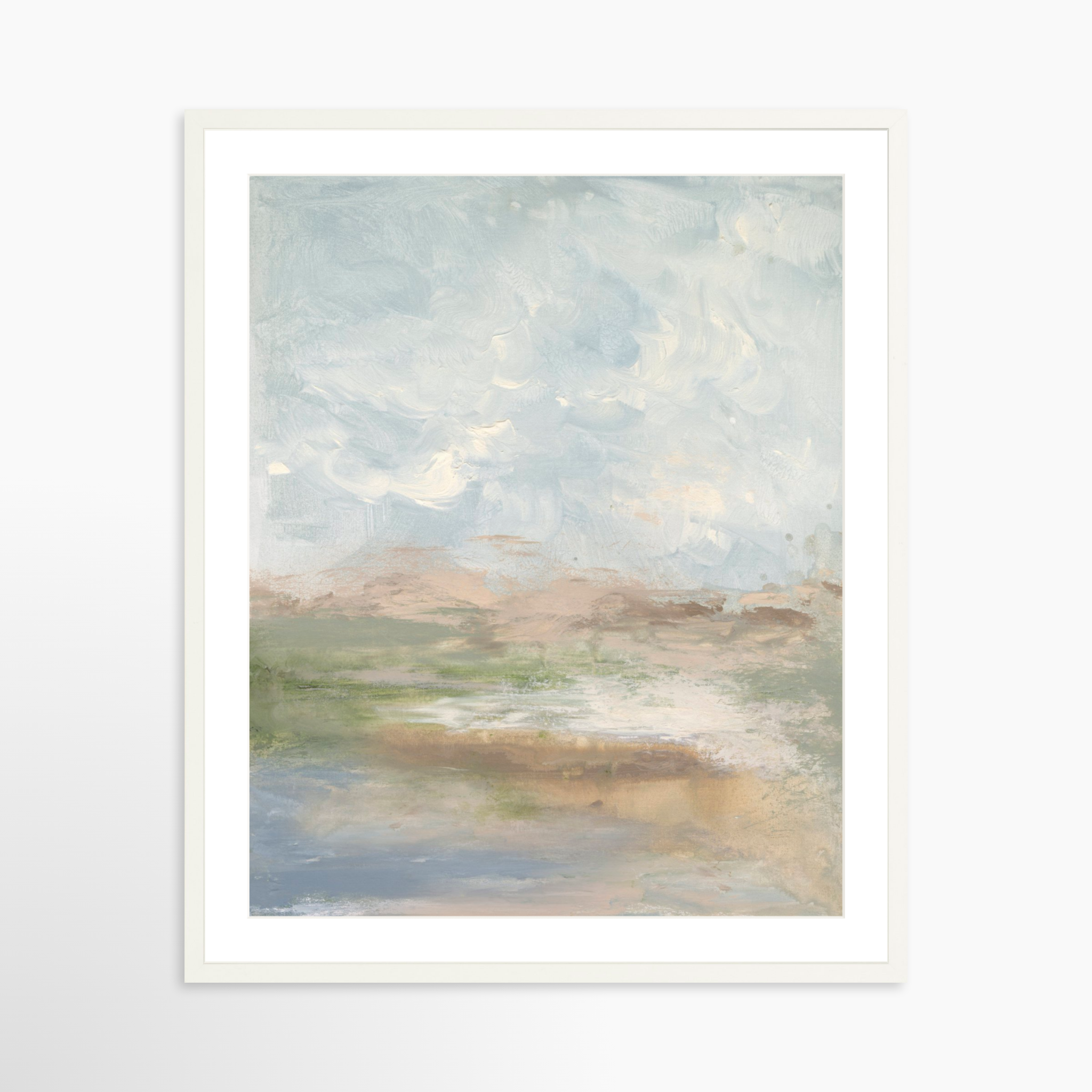 24x30 / White Frame + White Mat