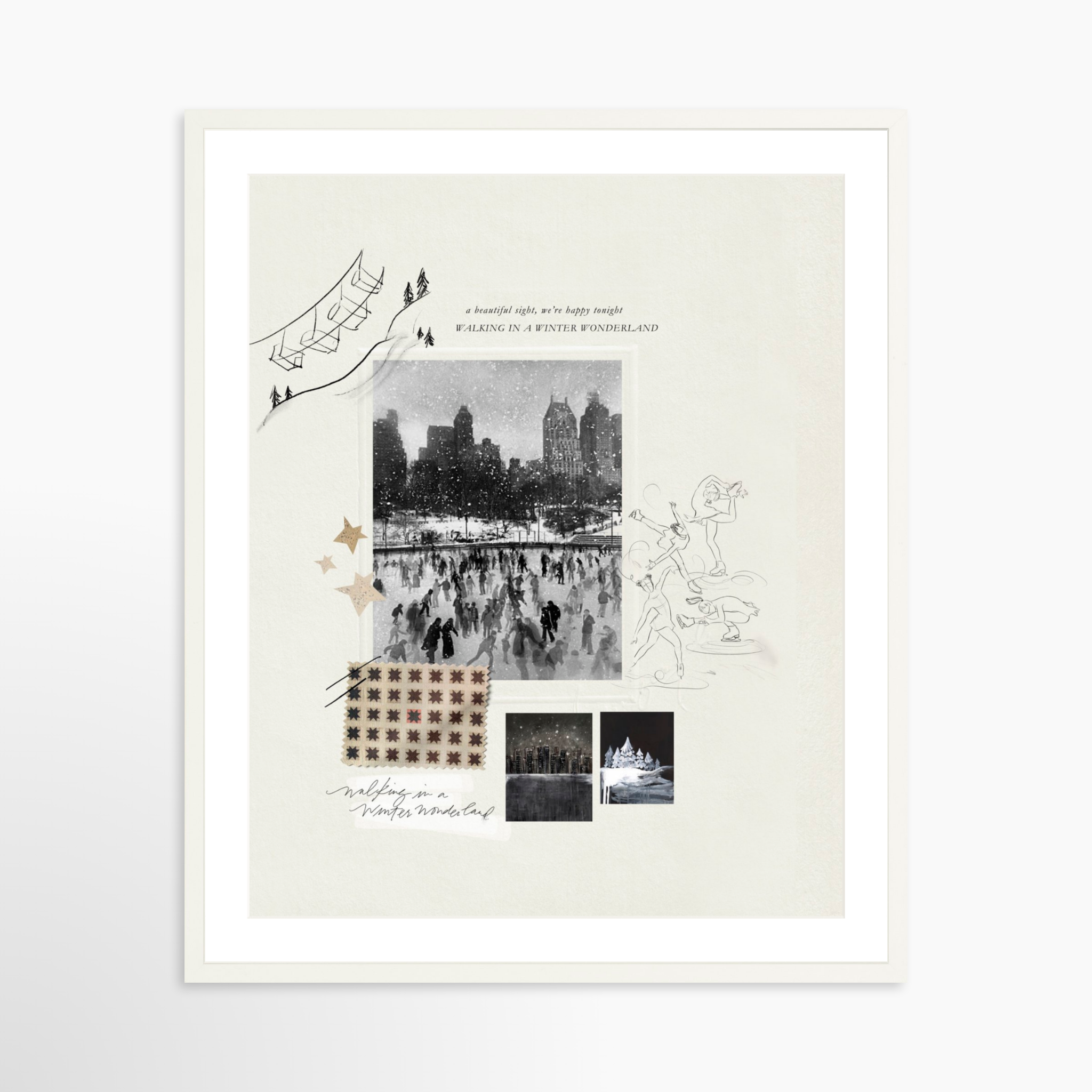 24x30 / White Frame + White Mat