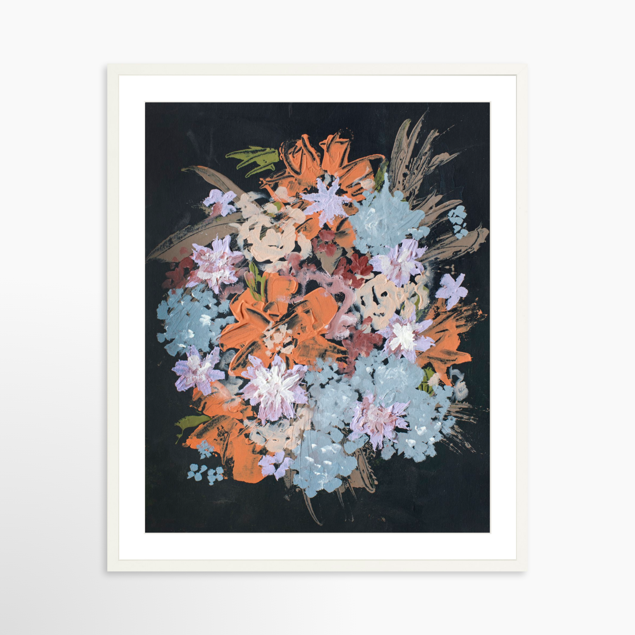 24x30 / White Frame + White Mat