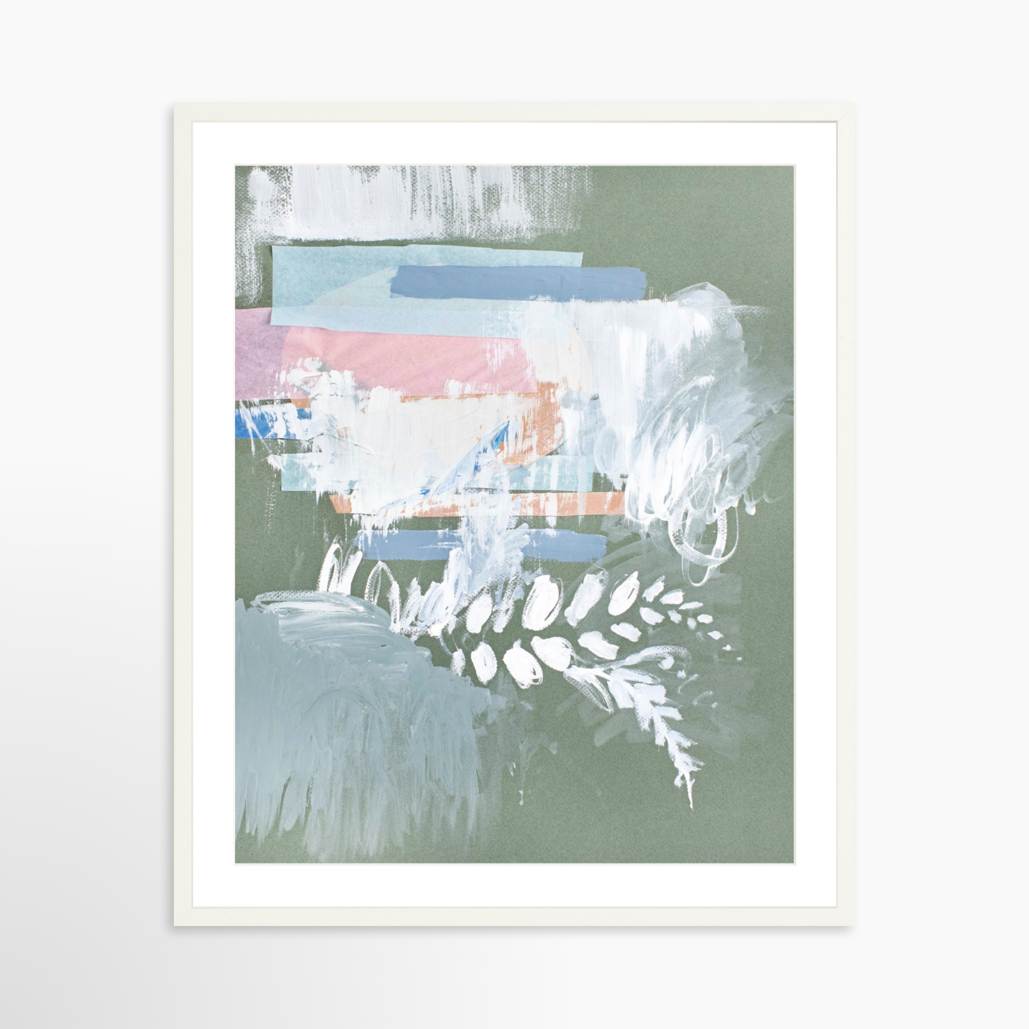 24x30 / White Frame + White Mat
