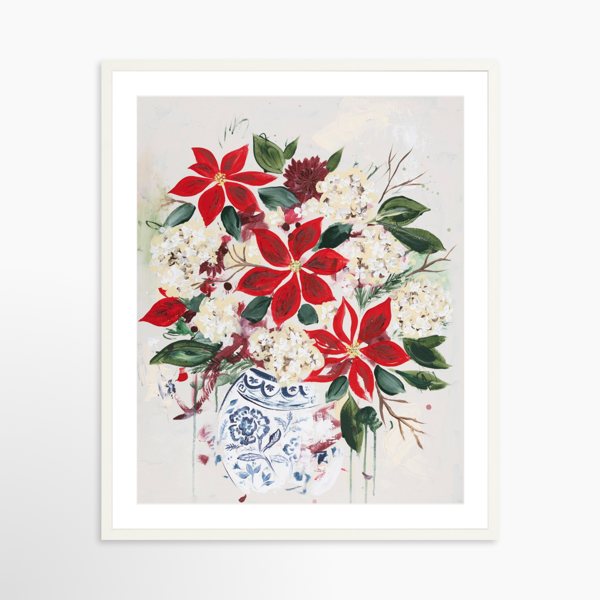 24x30 / White Frame + White Mat