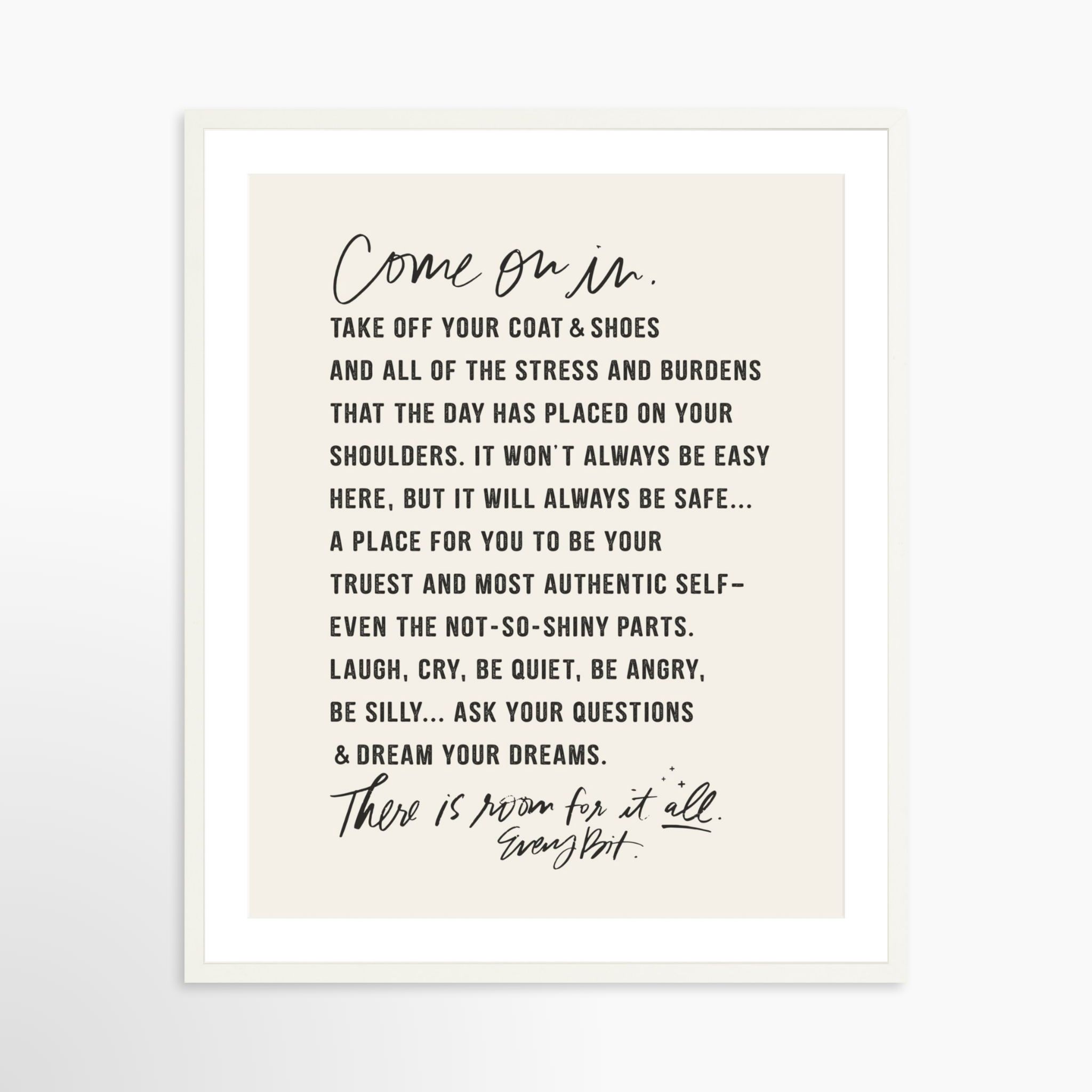 24x30 / White Frame + White Mat