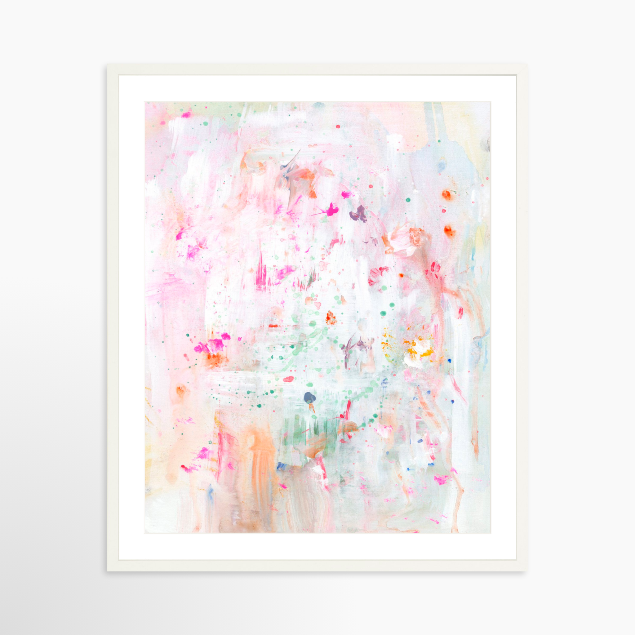 24x30 / White Frame + White Mat