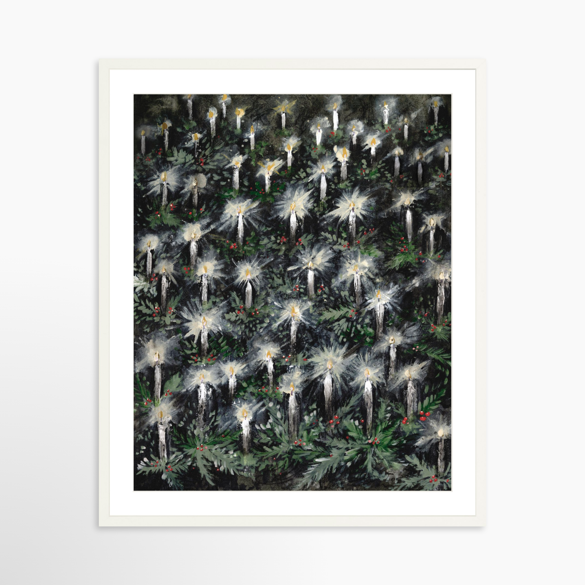 24x30 / White Frame + White Mat